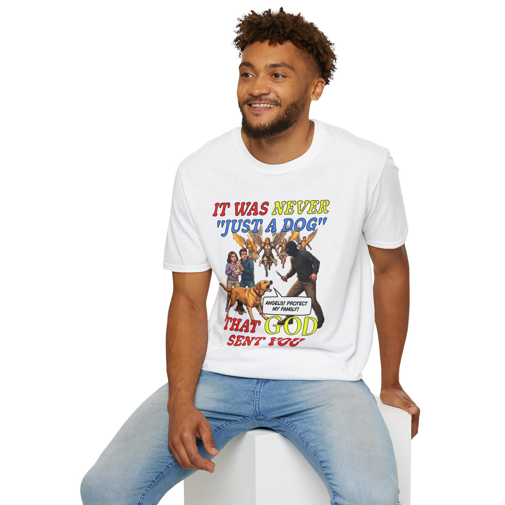 Dog Lovers "It Was Never Just A Dog" Faith Based Dog Lovers T-Shirt.