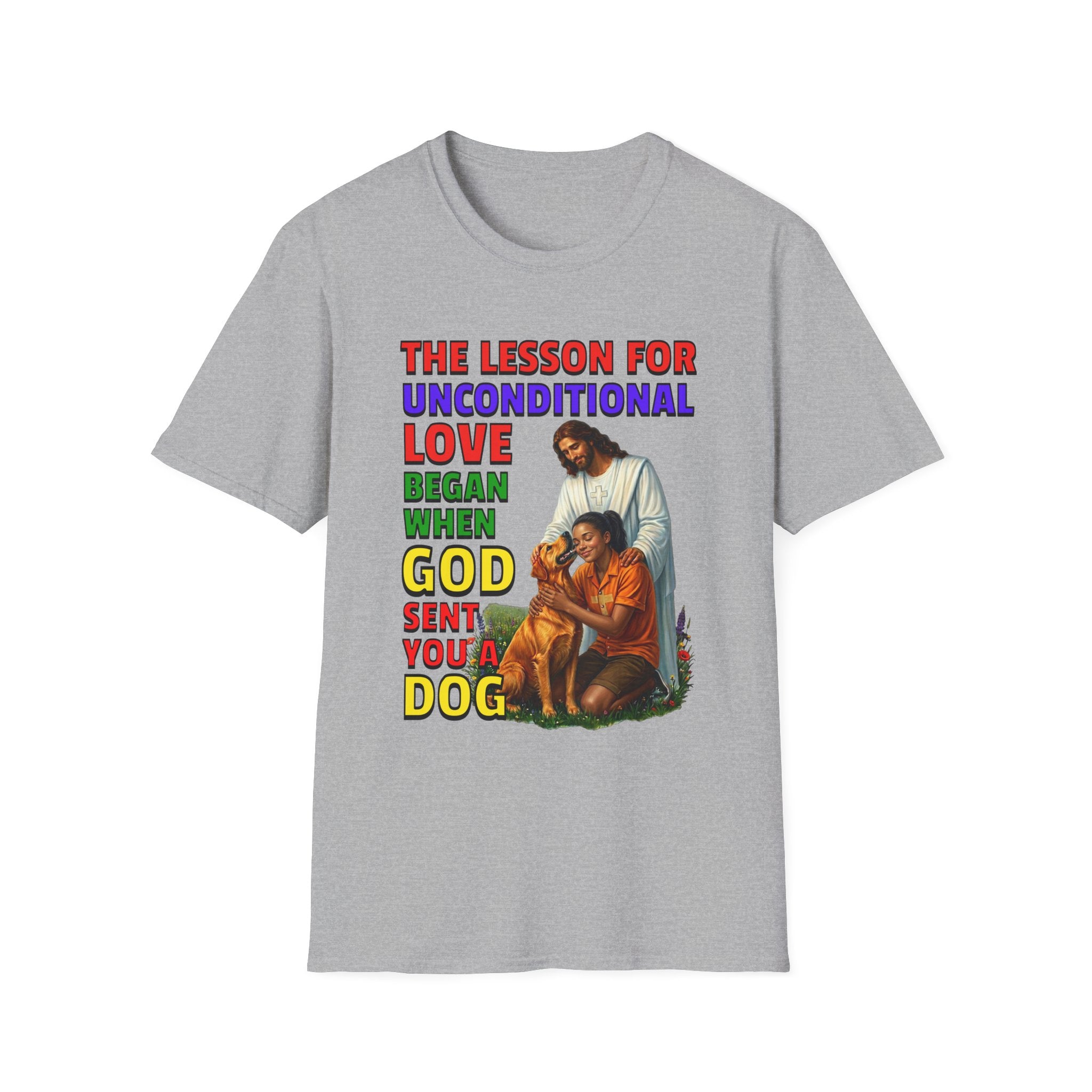 God Sent You A Dog - Young Woman-1D. Inspirational - Dog Lovers T-shirt