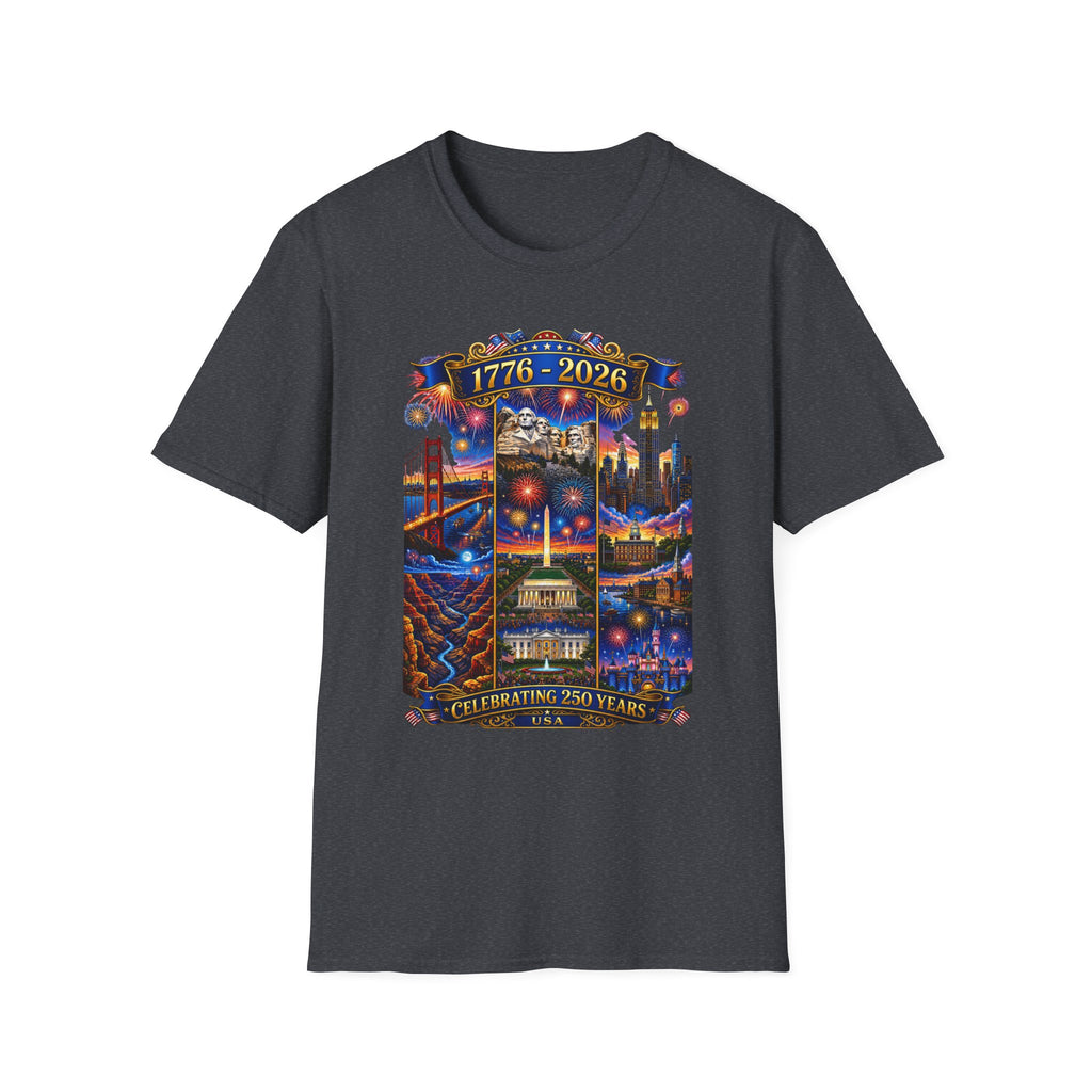 1776–2026 Celebrating 250 Years Patriotic USA Anniversary T-Shirt V2