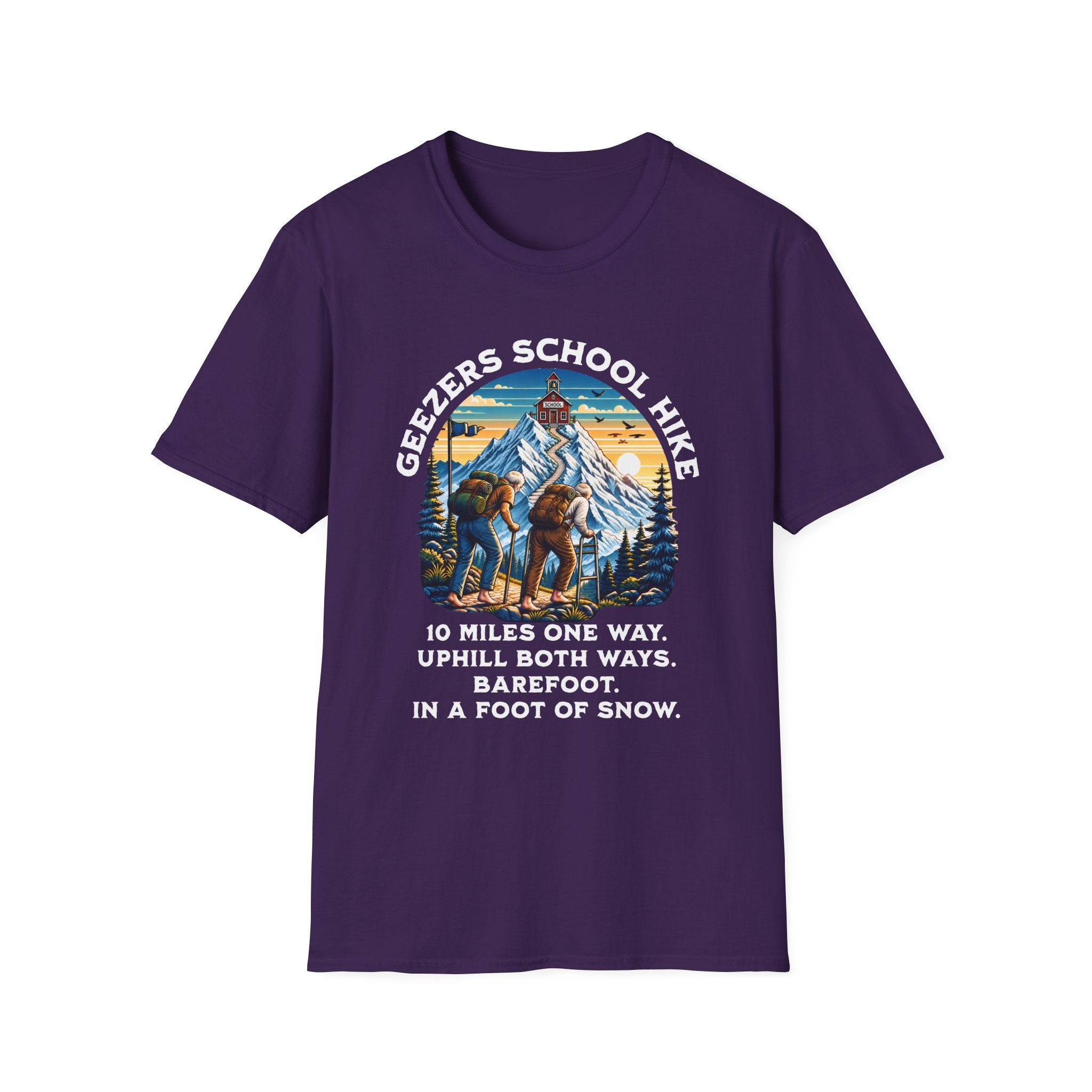 'Geezers School Hike' Mountain Vintage Graphic Tee