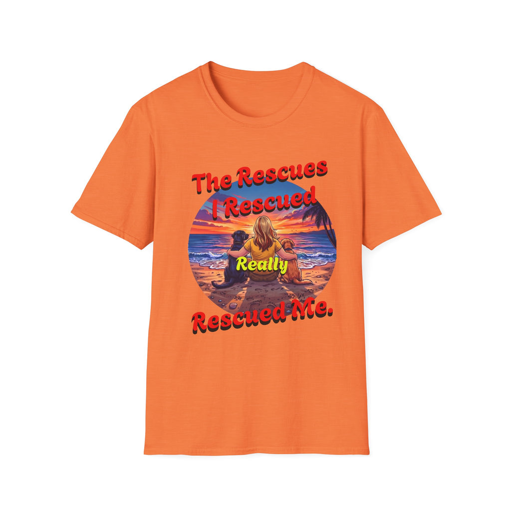 Rescue Dogs Saved Me Tee – "My Rescues Really Rescued Me" Beach Rescue Dog T-Shirt