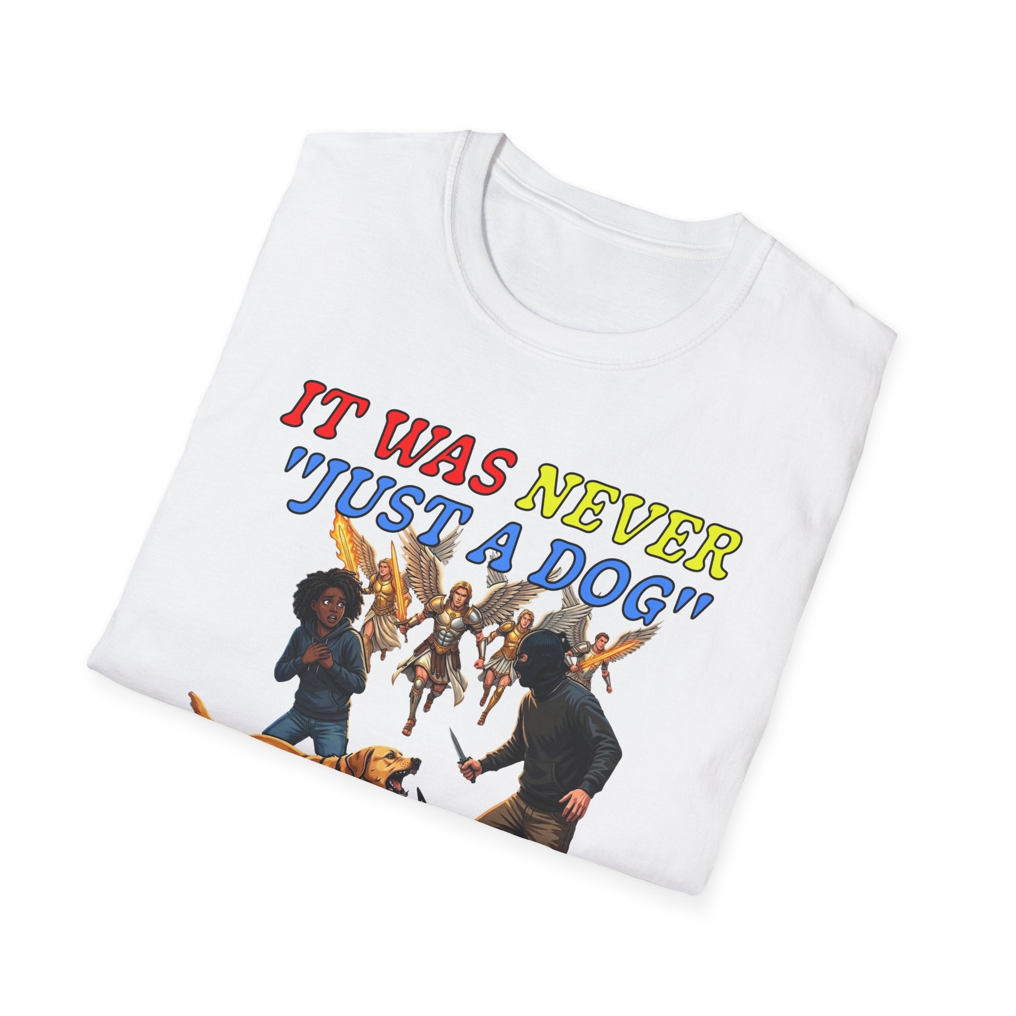 Dog Lovers "It Was Never Just A Dog" Faith Based Dog Lovers T-Shirt.
