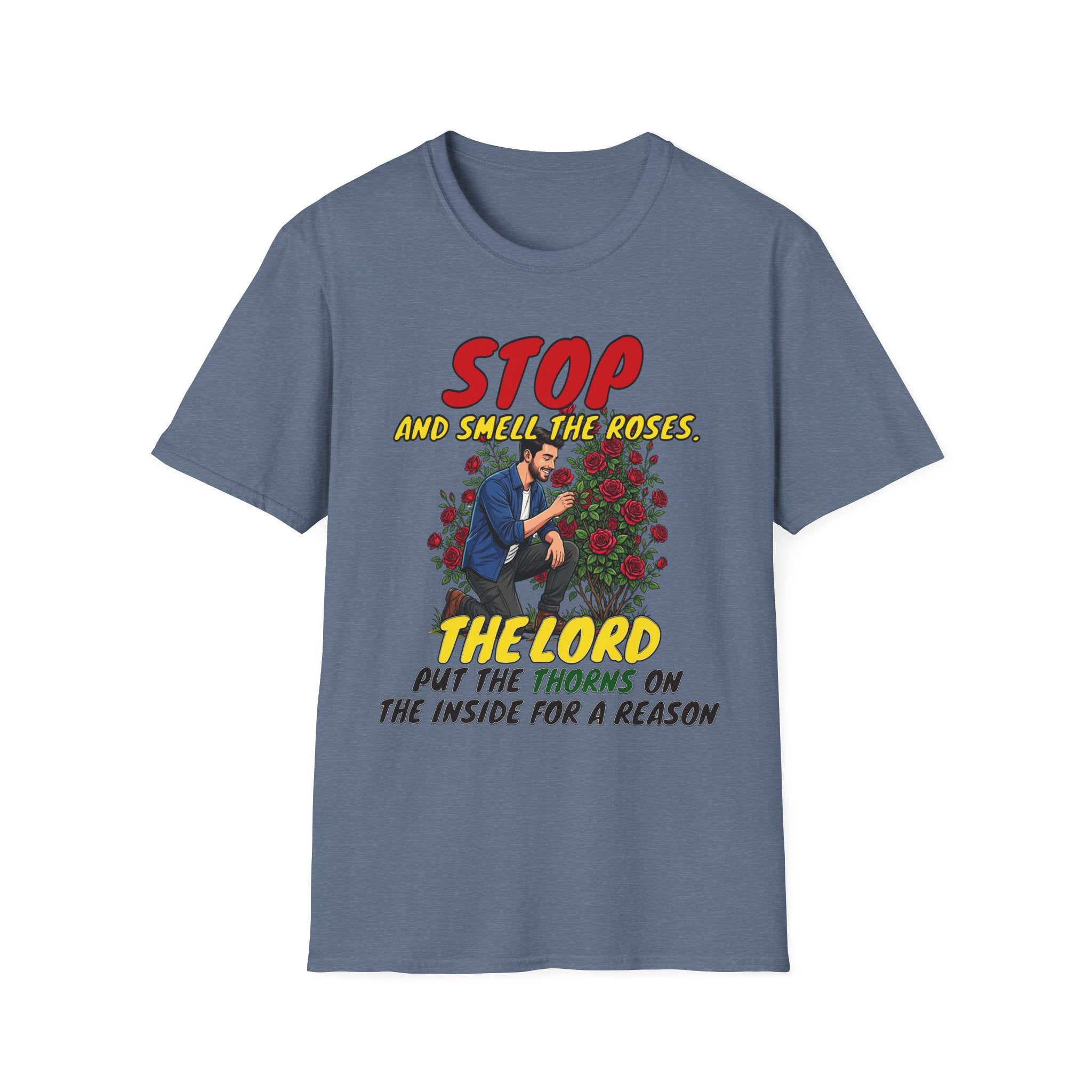 "Stop and Smell the Roses" - Faith Based Christian Inspirational Tee - Boys / Men 2A