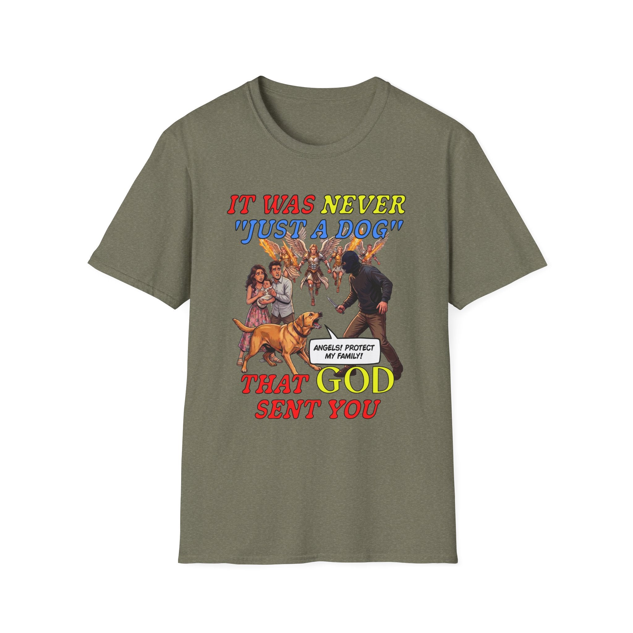 Dog Lovers "It Was Never Just A Dog" Faith Based Dog Lovers T-Shirt.