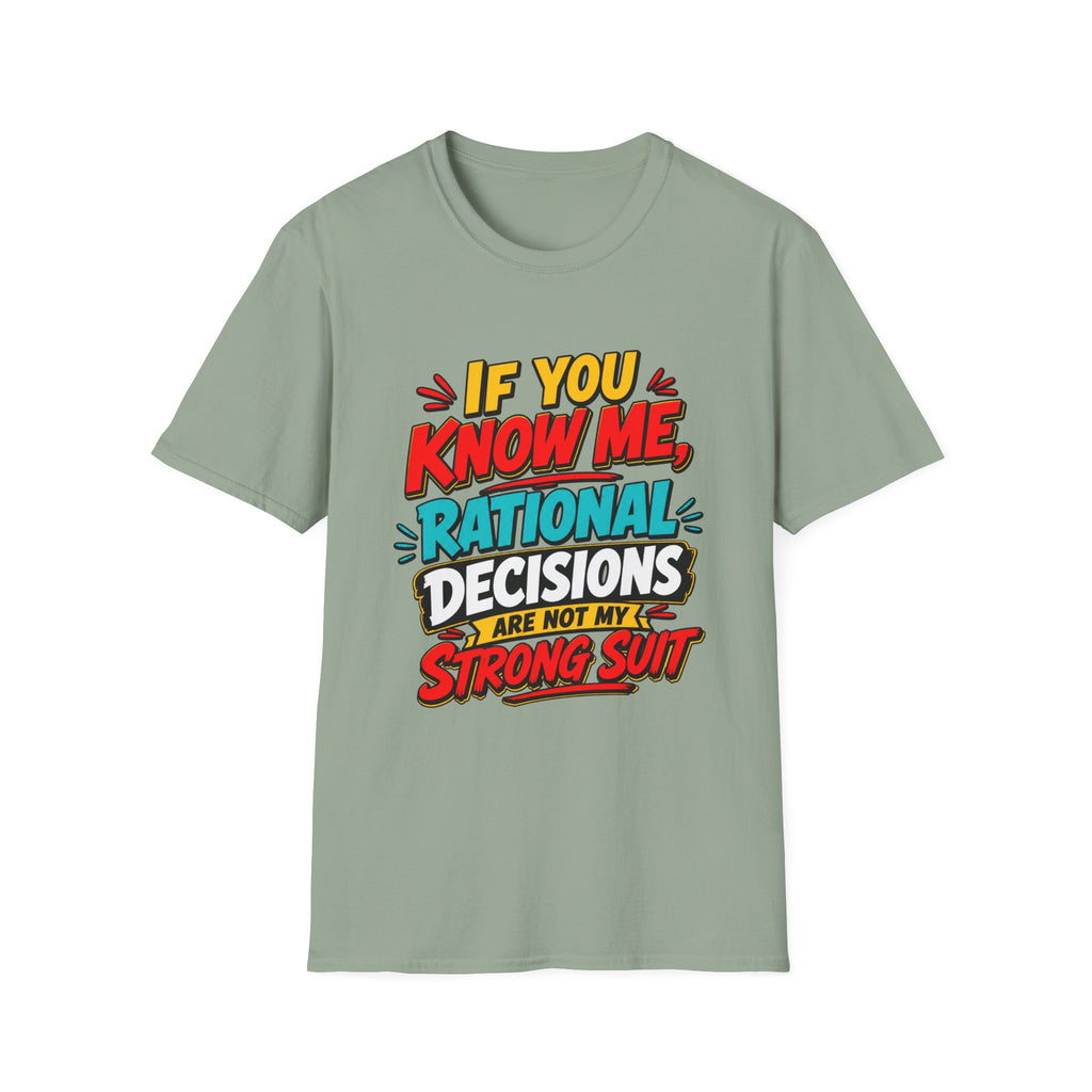 "If You Know Me, Rational": Funny Comic-Style Graphic Tee Shirt V2
