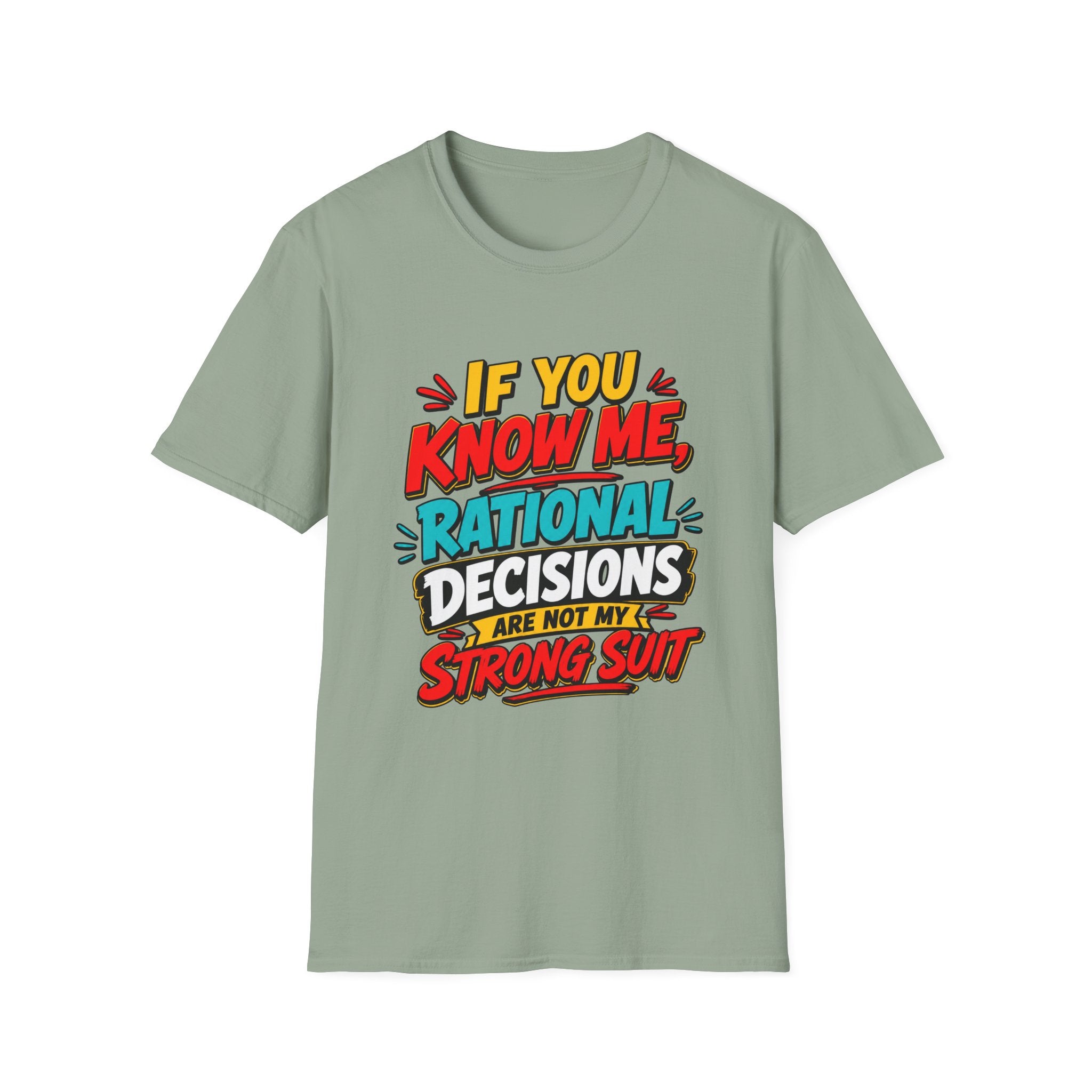 "If You Know Me, Rational": Funny Comic-Style Graphic Tee Shirt V2
