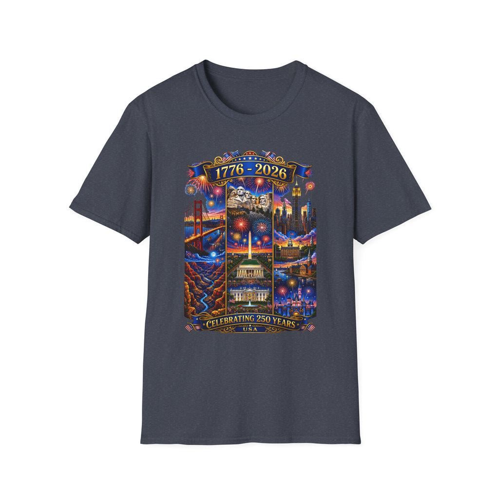 1776–2026 Celebrating 250 Years Patriotic USA Anniversary T-Shirt V2