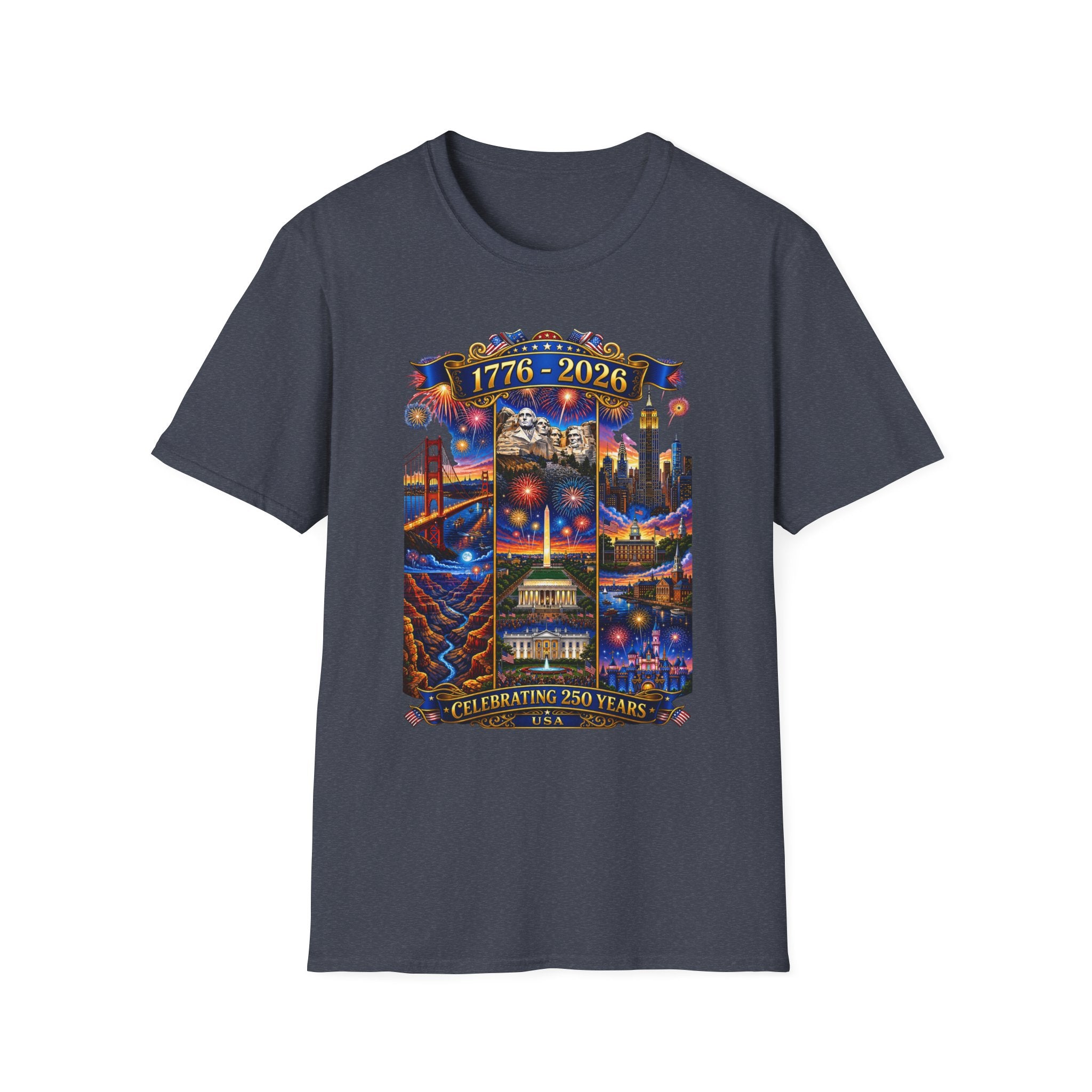 1776–2026 Celebrating 250 Years Patriotic USA Anniversary T-Shirt V2