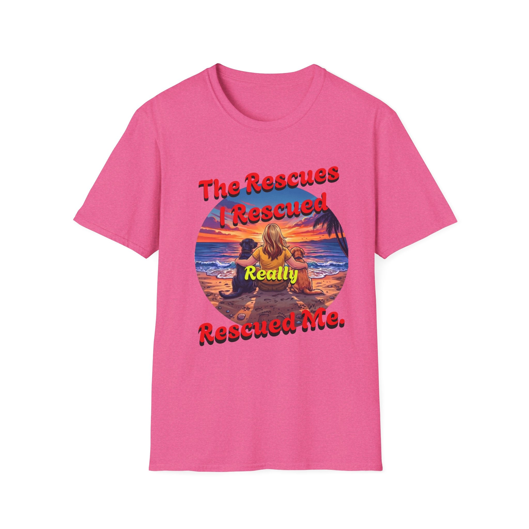 Rescue Dogs Saved Me Tee – "My Rescues Really Rescued Me" Beach Rescue Dog T-Shirt