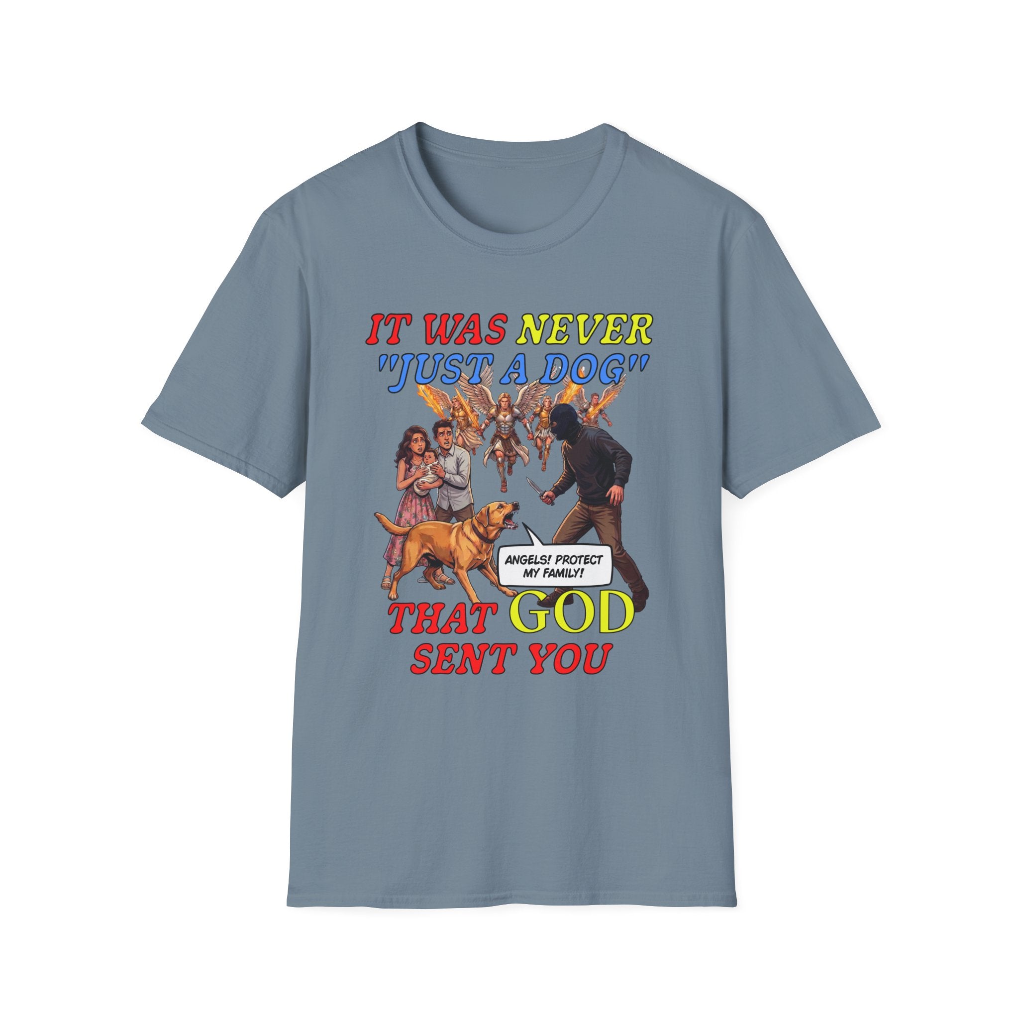 Dog Lovers "It Was Never Just A Dog" Faith Based Dog Lovers T-Shirt.