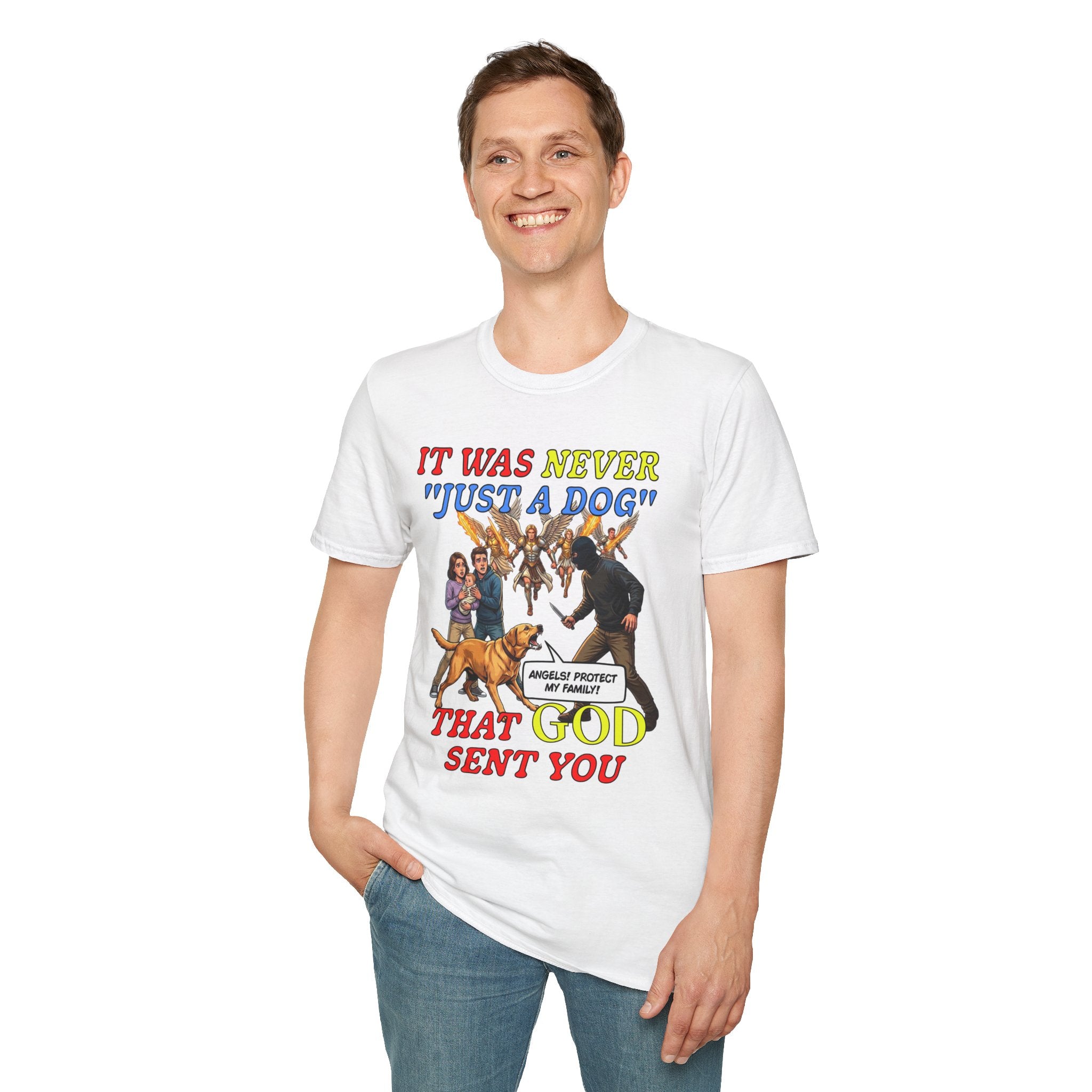 Dog Lovers "It Was Never Just A Dog" Faith Based Dog Lovers T-Shirt.