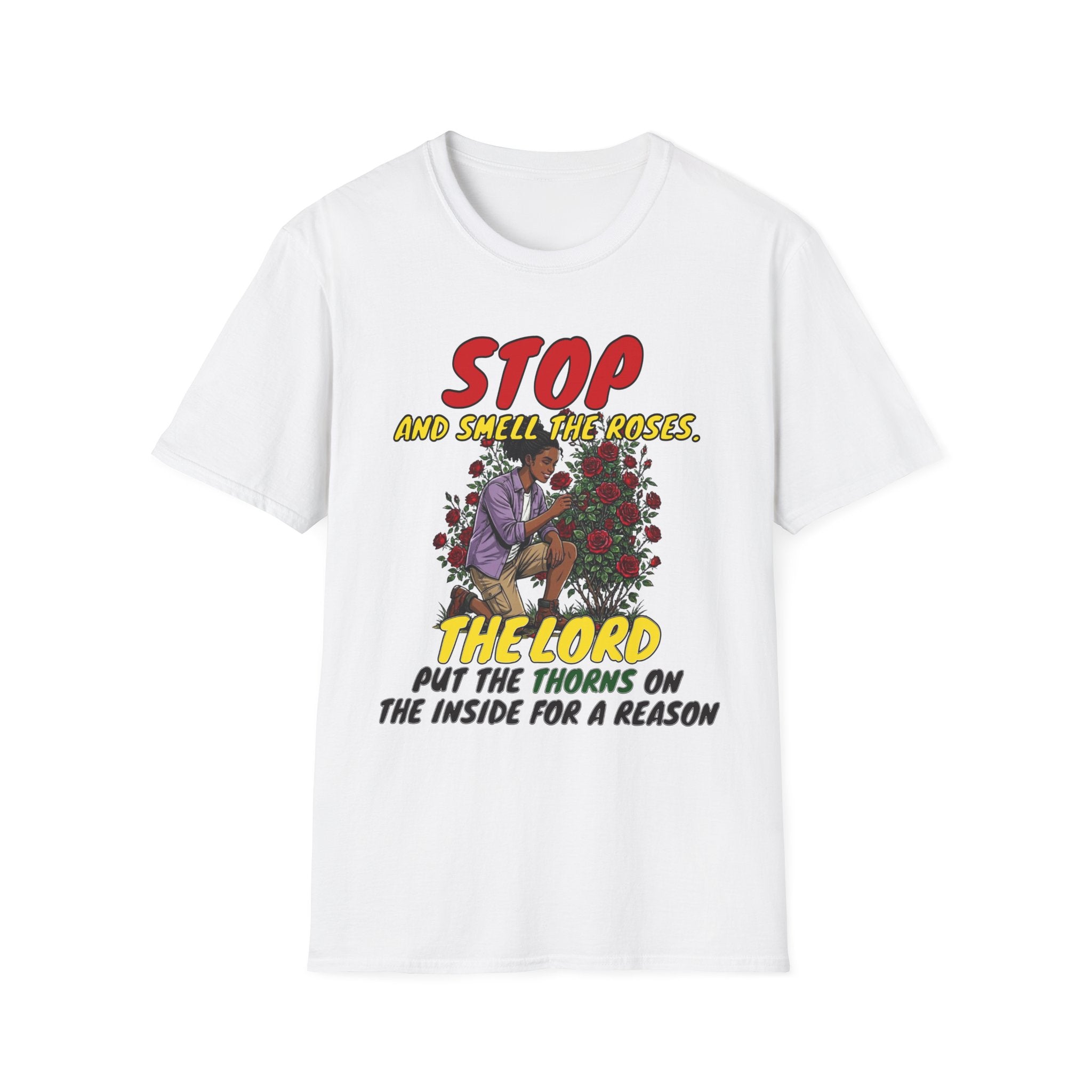 "Stop and Smell the Roses" - Faith Based Christian Inspirational Tee - Girls / Women 4A