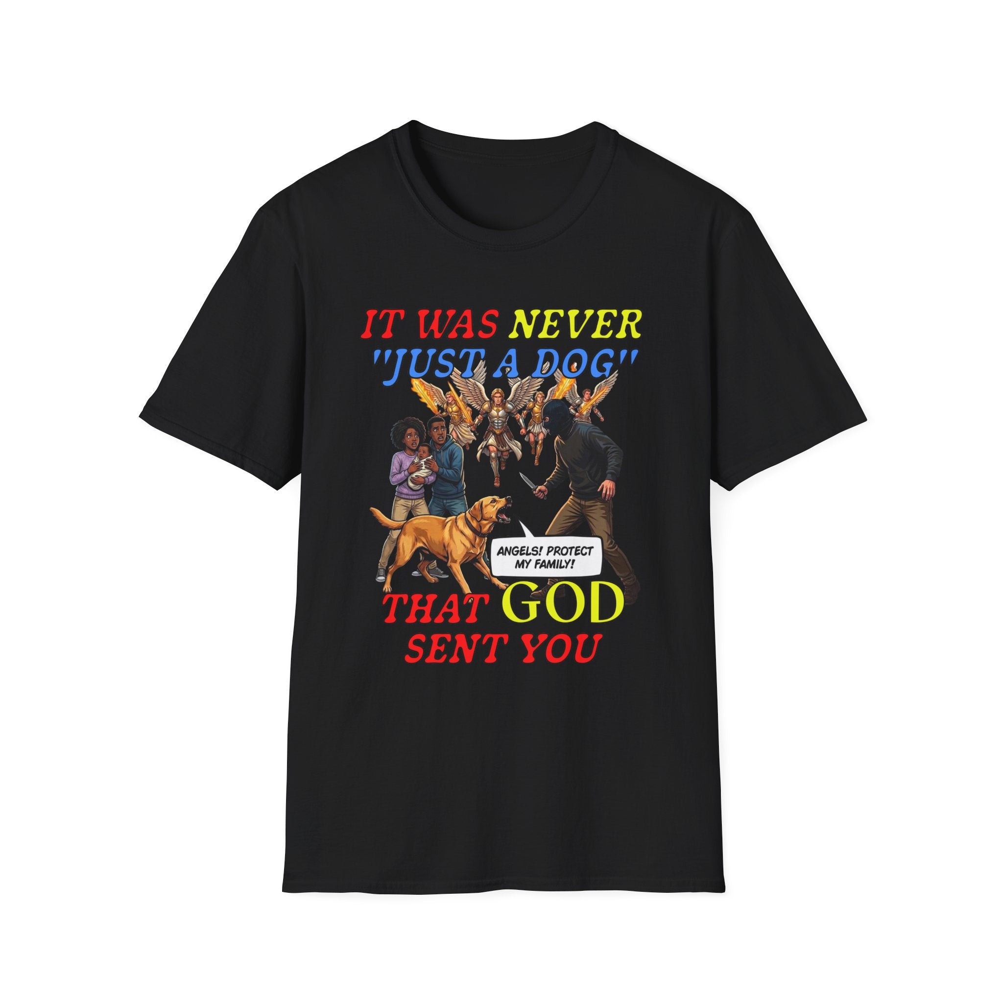 Dog Lovers "It Was Never Just A Dog" Faith Based Dog Lovers T-Shirt.