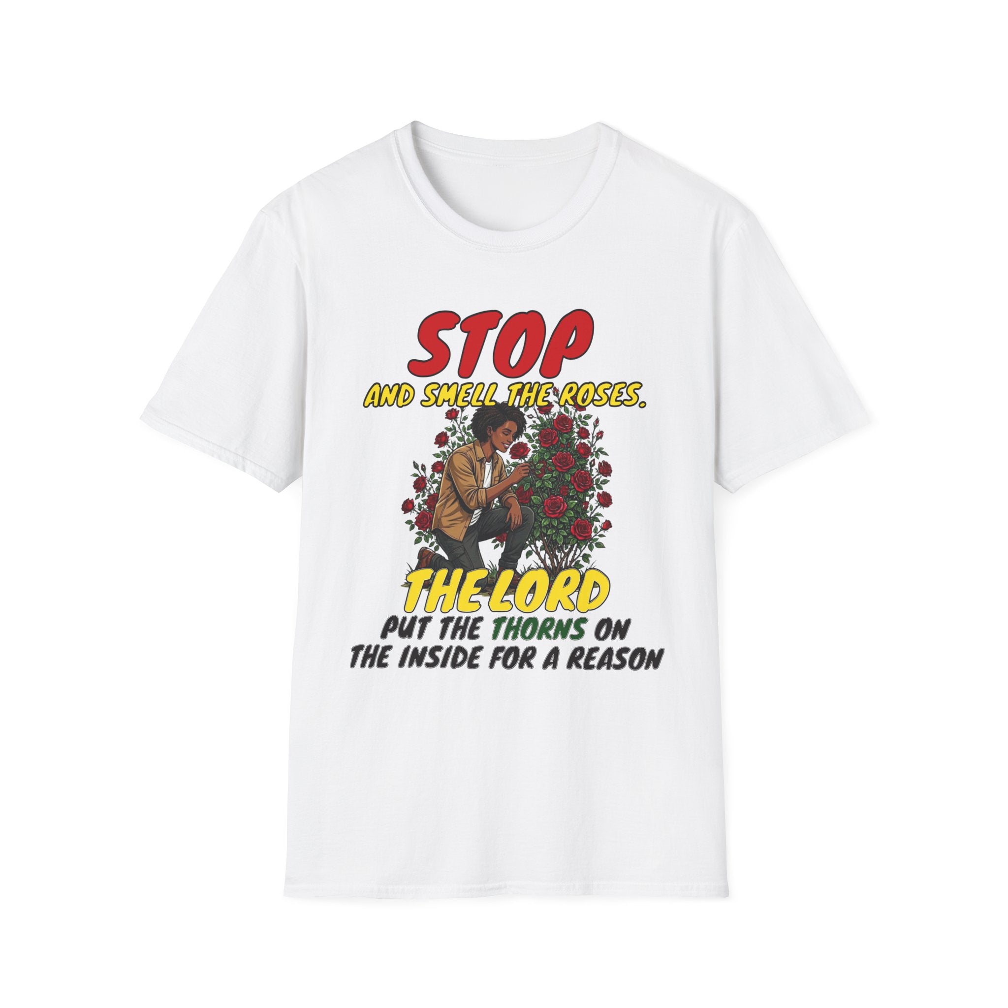 "Stop and Smell the Roses" - Faith Based Christian Inspirational Tee - Girls / Women 5A