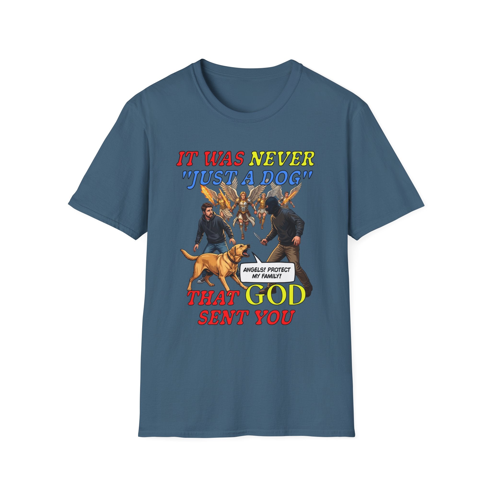 Dog Lovers "It Was Never Just A Dog" Faith Based Dog Lovers T-Shirt.