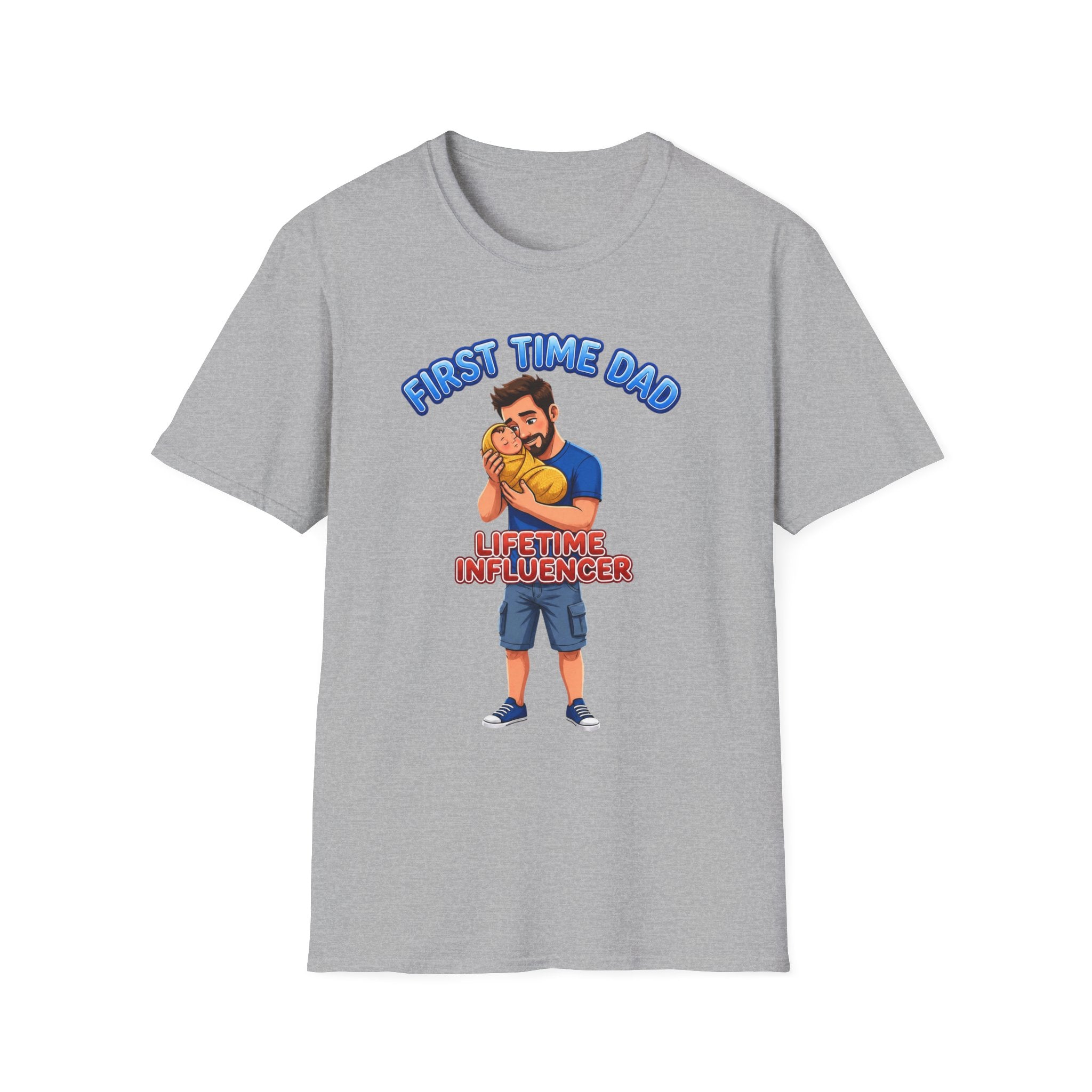 "First Time Dad – Lifetime Influencer" Fathers Day Gift T-Shirt