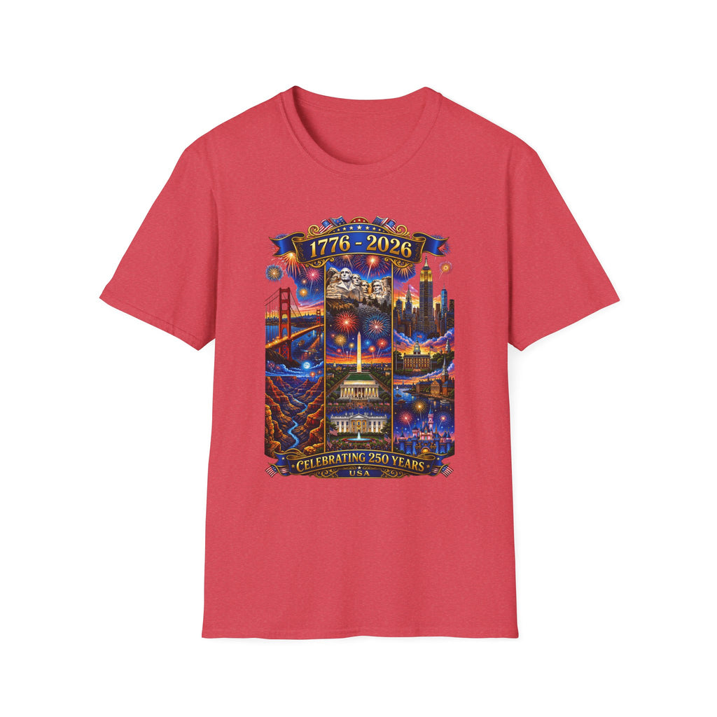 1776–2026 Celebrating 250 Years Patriotic USA Anniversary T-Shirt V2