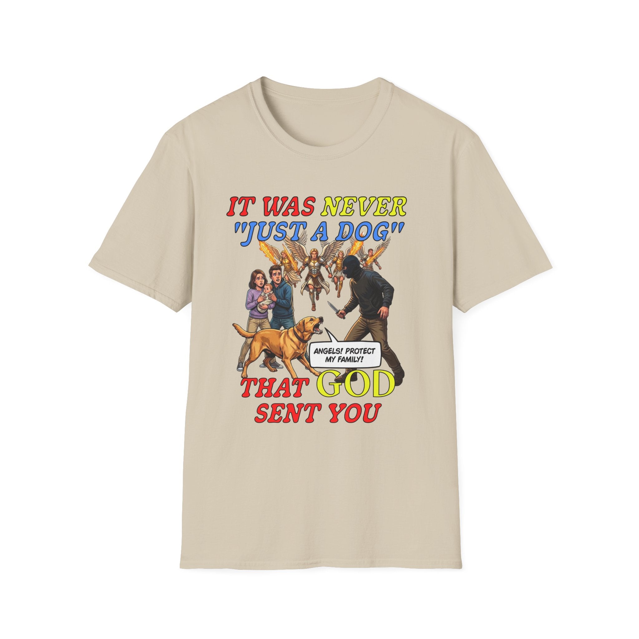 Dog Lovers "It Was Never Just A Dog" Faith Based Dog Lovers T-Shirt.