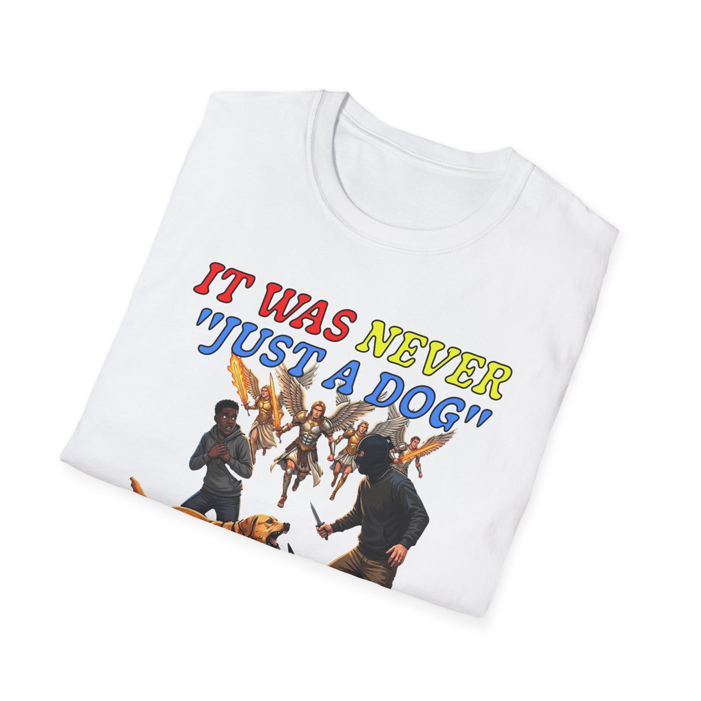 Dog Lovers "It Was Never Just A Dog" Faith Based Dog Lovers T-Shirt.