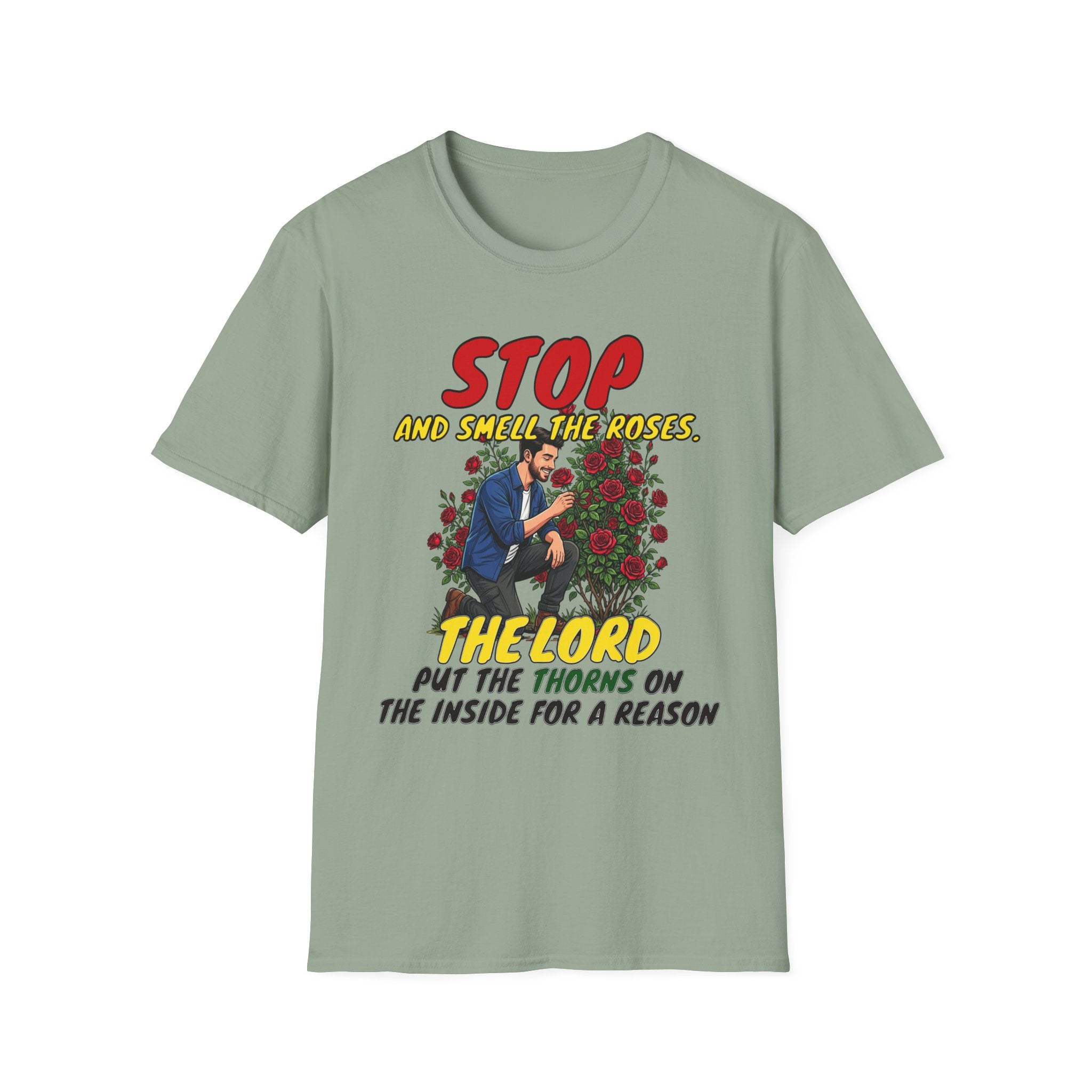 "Stop and Smell the Roses" - Faith Based Christian Inspirational Tee - Boys / Men 2A