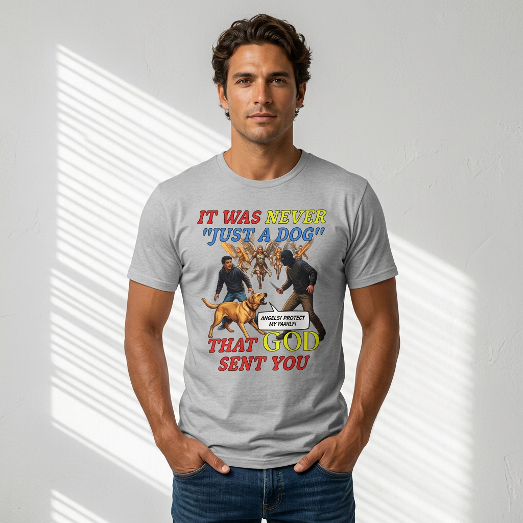 Dog Lovers "It Was Never Just A Dog" Faith Based Dog Lovers T-Shirt.