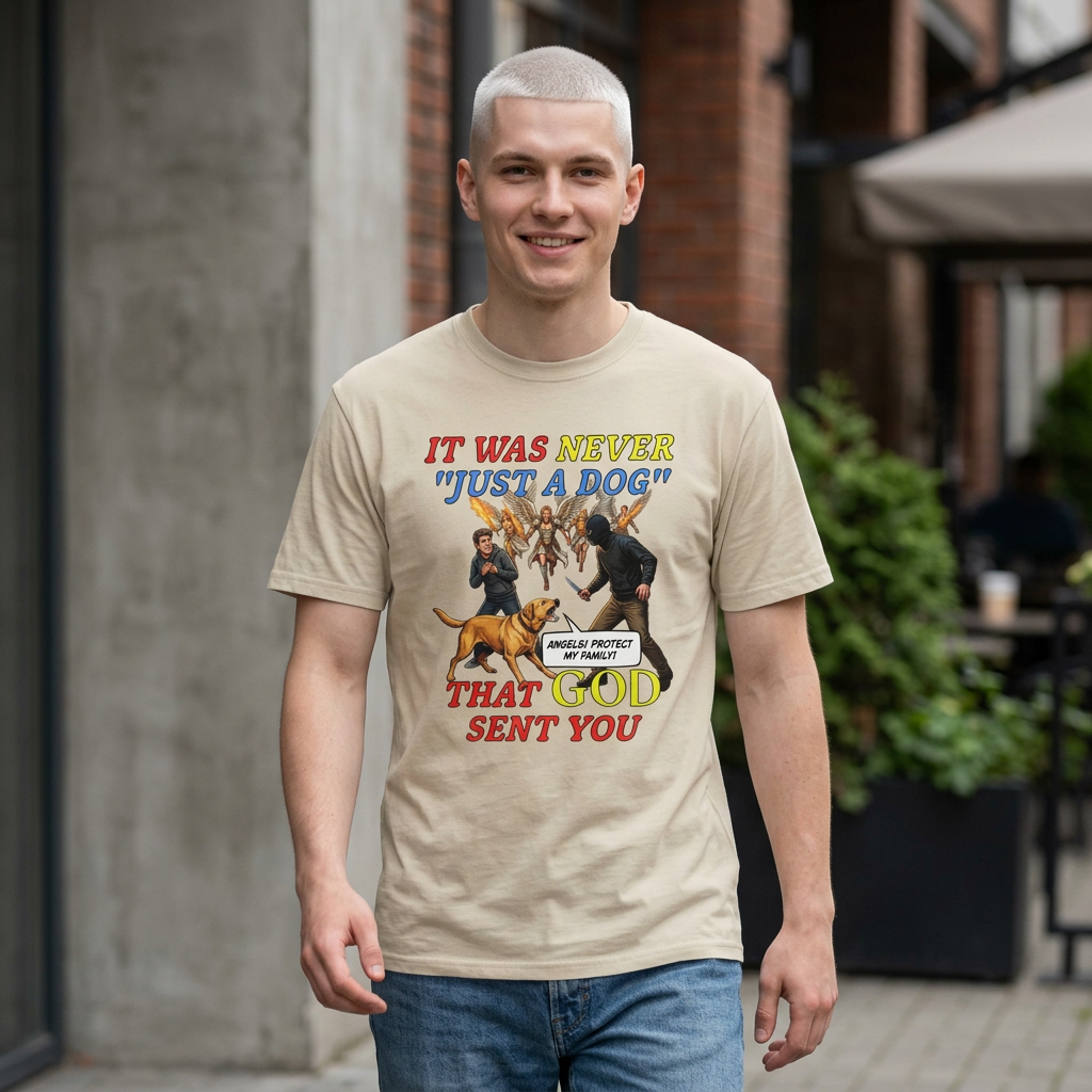 Dog Lovers "It Was Never Just A Dog" Faith Based Dog Lovers T-Shirt.