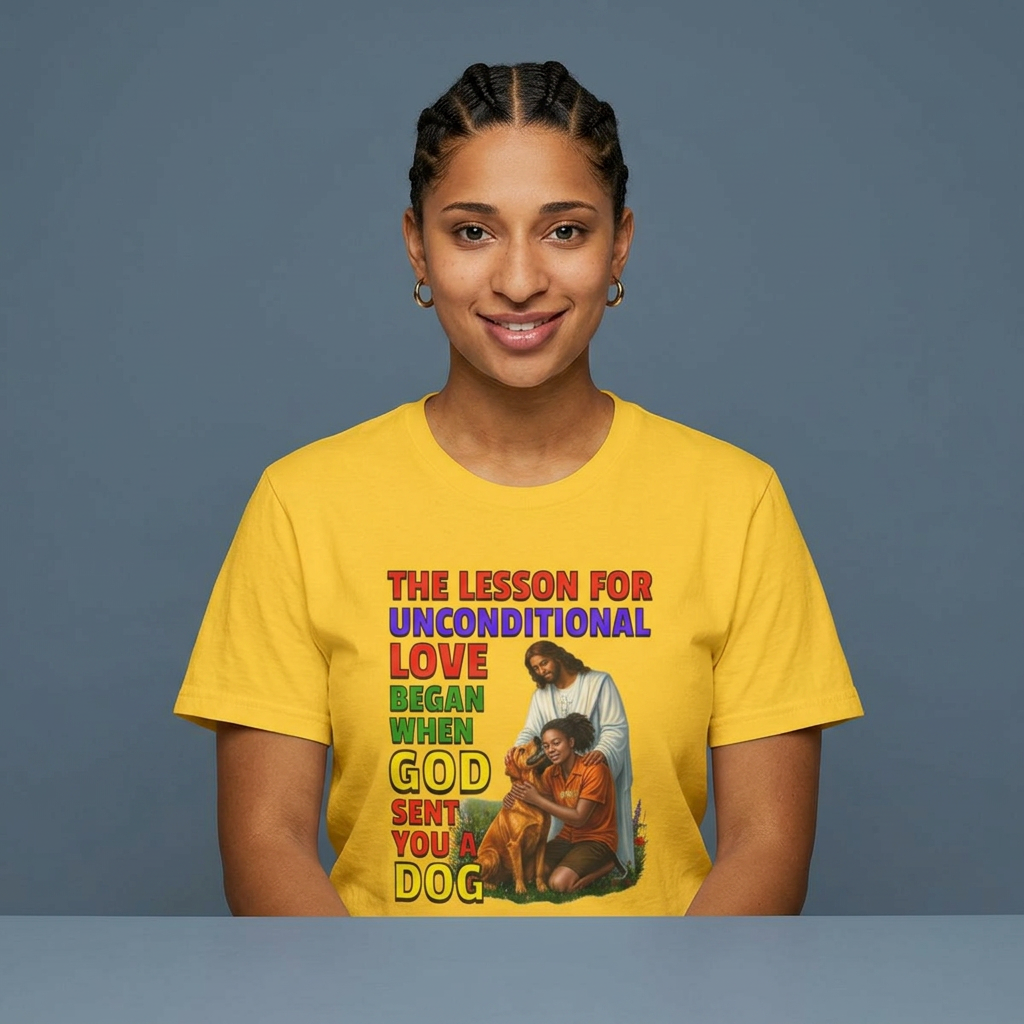 God Sent You A Dog - Young Woman - 1C. Inspirational - Dog Lovers T-shirt