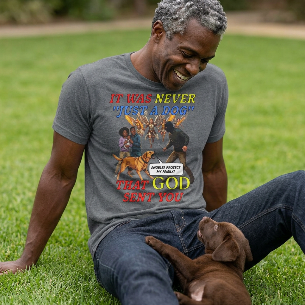 Dog Lovers "It Was Never Just A Dog" Faith Based Dog Lovers T-Shirt.