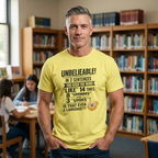 T-Shirt — “Unbelievable! You Used the Word ‘Like’ 14 Times” Funny Conversation Tee - Dark lettering. (AI Generated Human Mock-Ups)