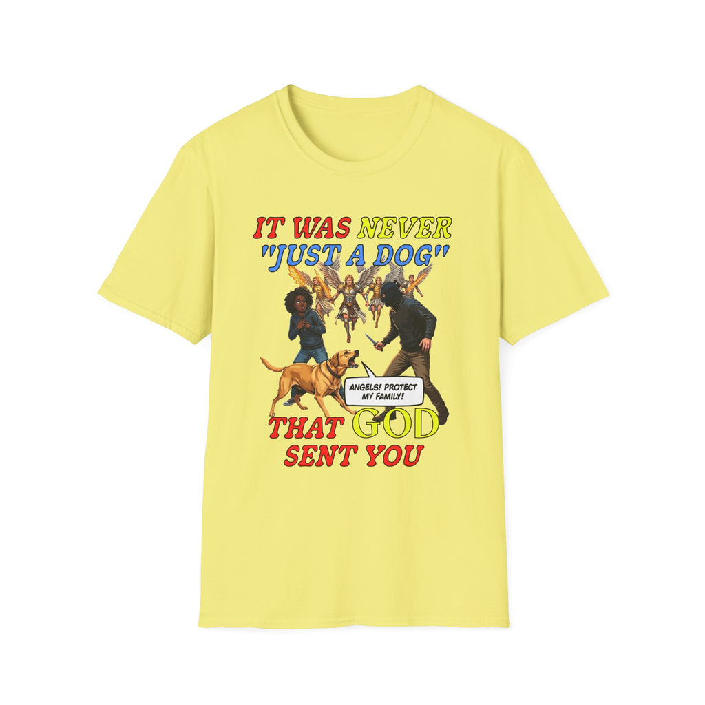Dog Lovers "It Was Never Just A Dog" Faith Based Dog Lovers T-Shirt.