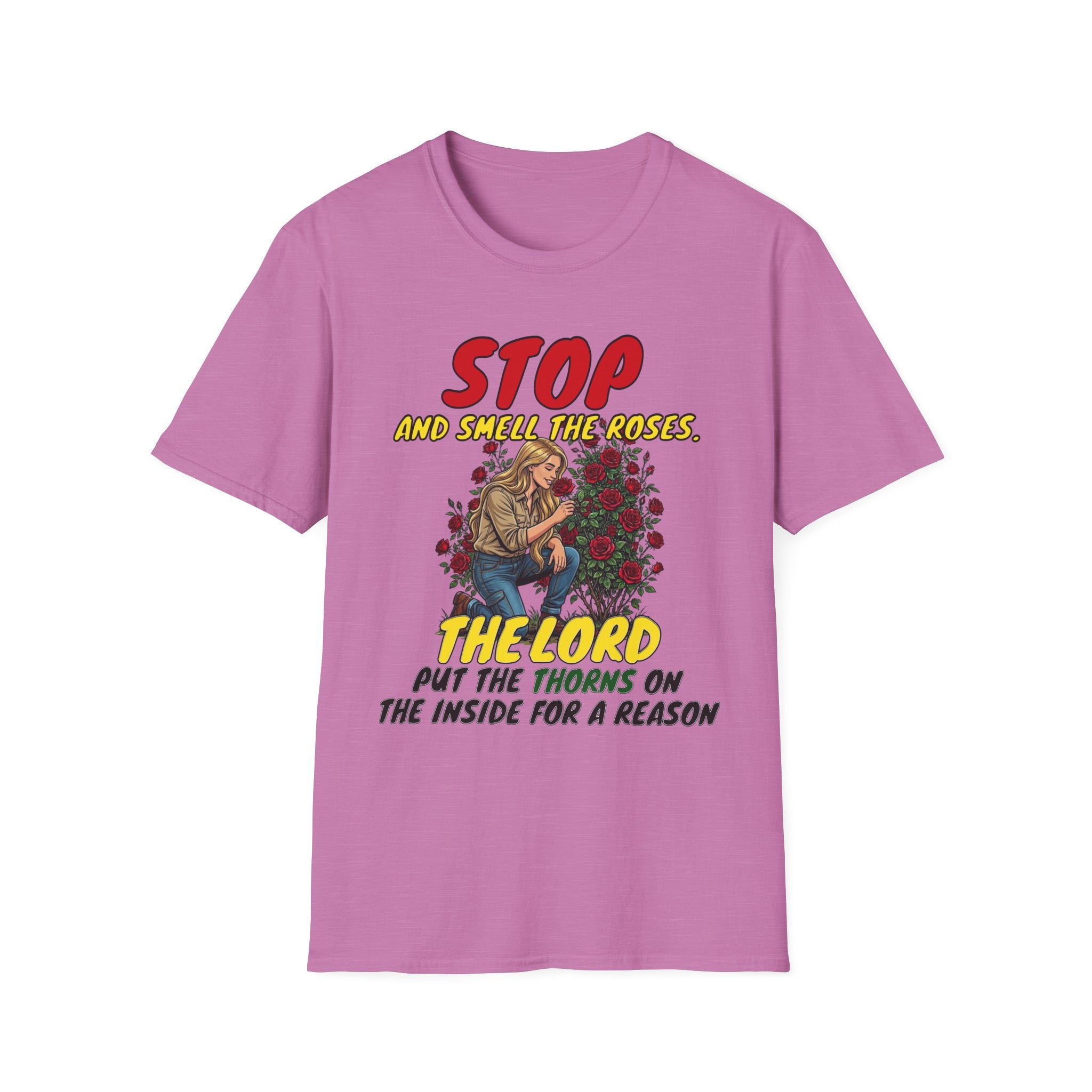 "Stop and Smell the Roses" - Faith Based Christian Inspirational Tee - Girls / Women 1A