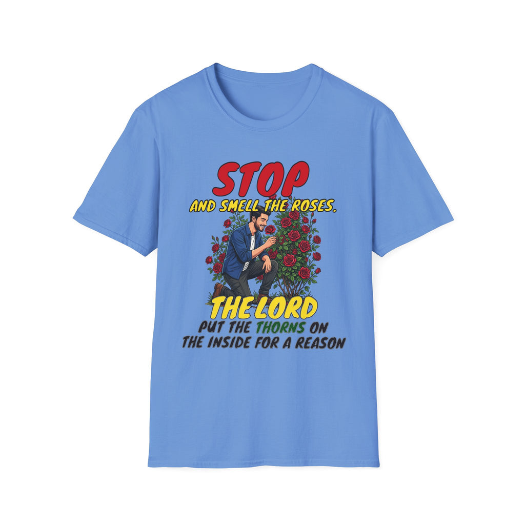 "Stop and Smell the Roses" - Faith Based Christian Inspirational Tee - Boys / Men 2A