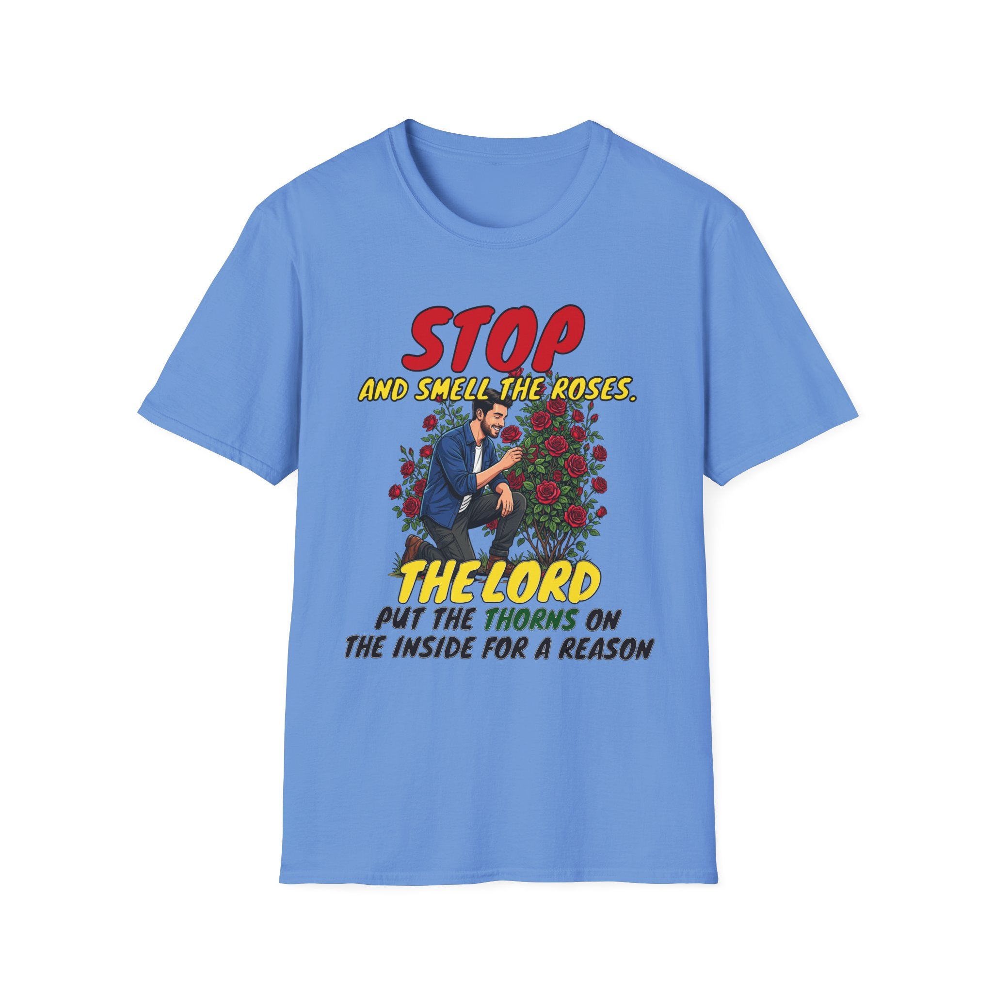 "Stop and Smell the Roses" - Faith Based Christian Inspirational Tee - Boys / Men 2A