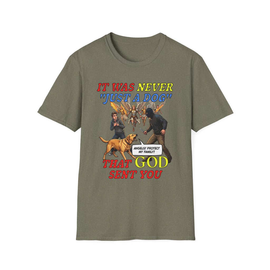 Dog Lovers "It Was Never Just A Dog" Faith Based Dog Lovers T-Shirt.