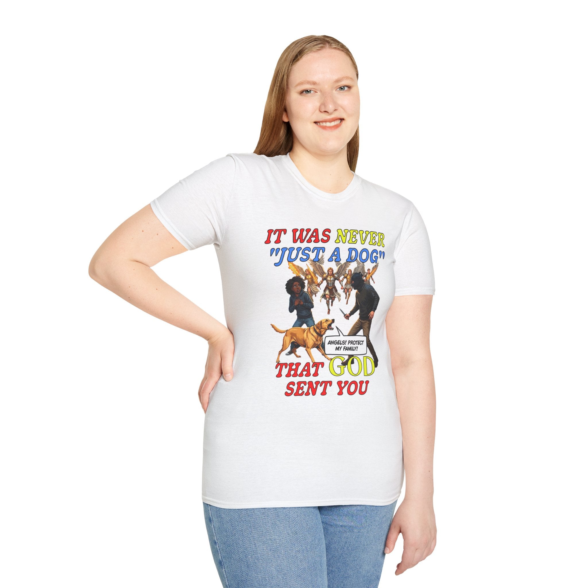 Dog Lovers "It Was Never Just A Dog" Faith Based Dog Lovers T-Shirt.