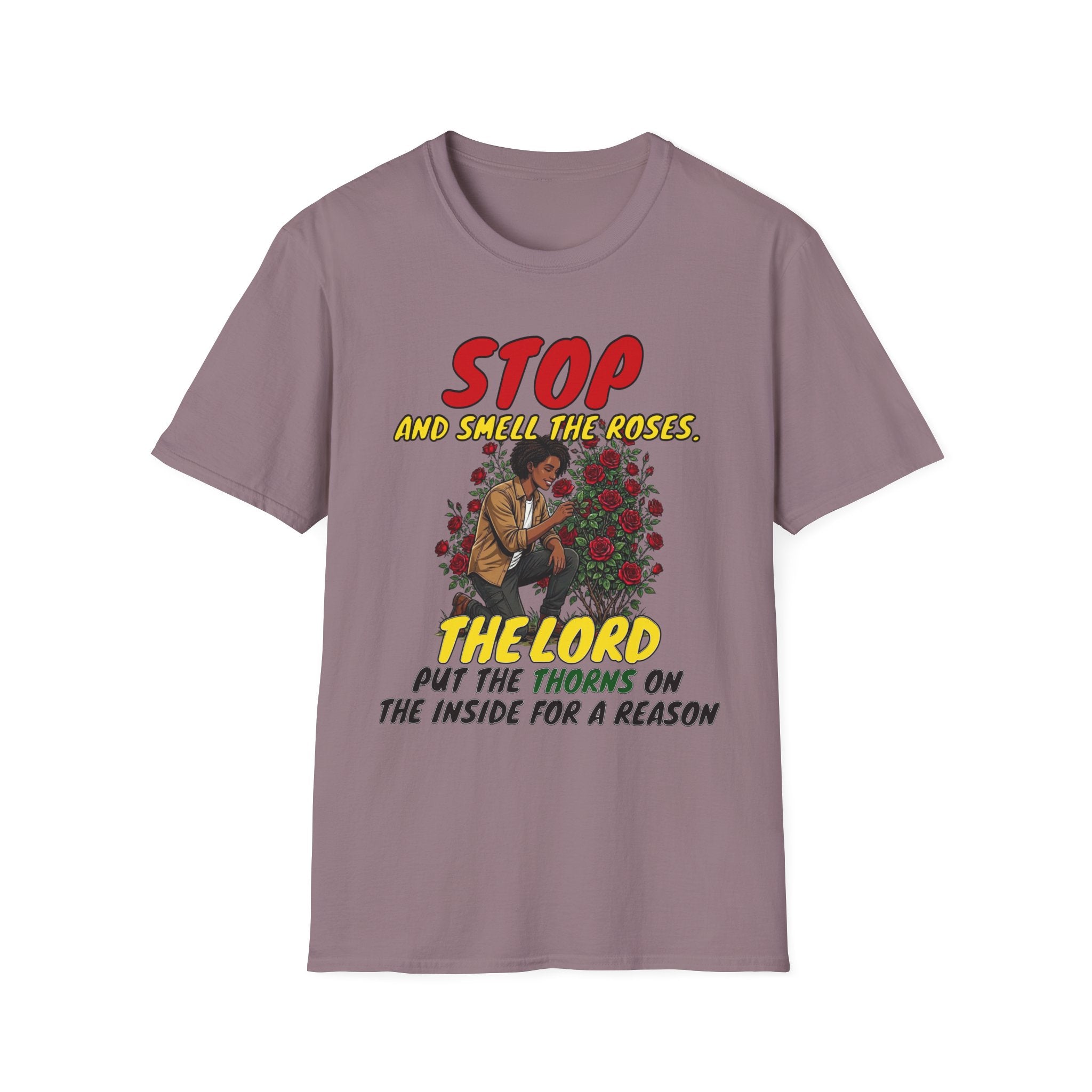 "Stop and Smell the Roses" - Faith Based Christian Inspirational Tee - Girls / Women 5A