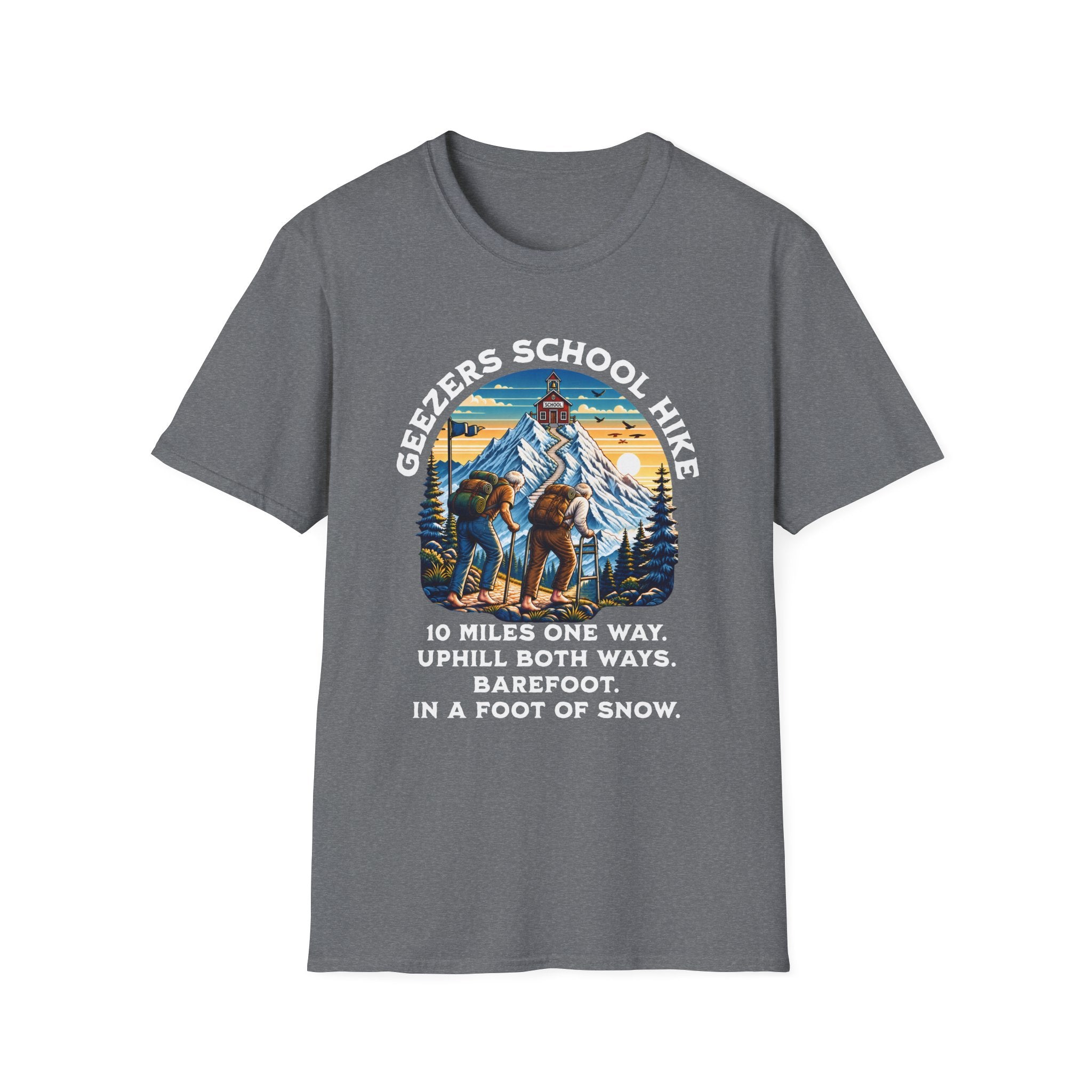 'Geezers School Hike' Mountain Vintage Graphic Tee