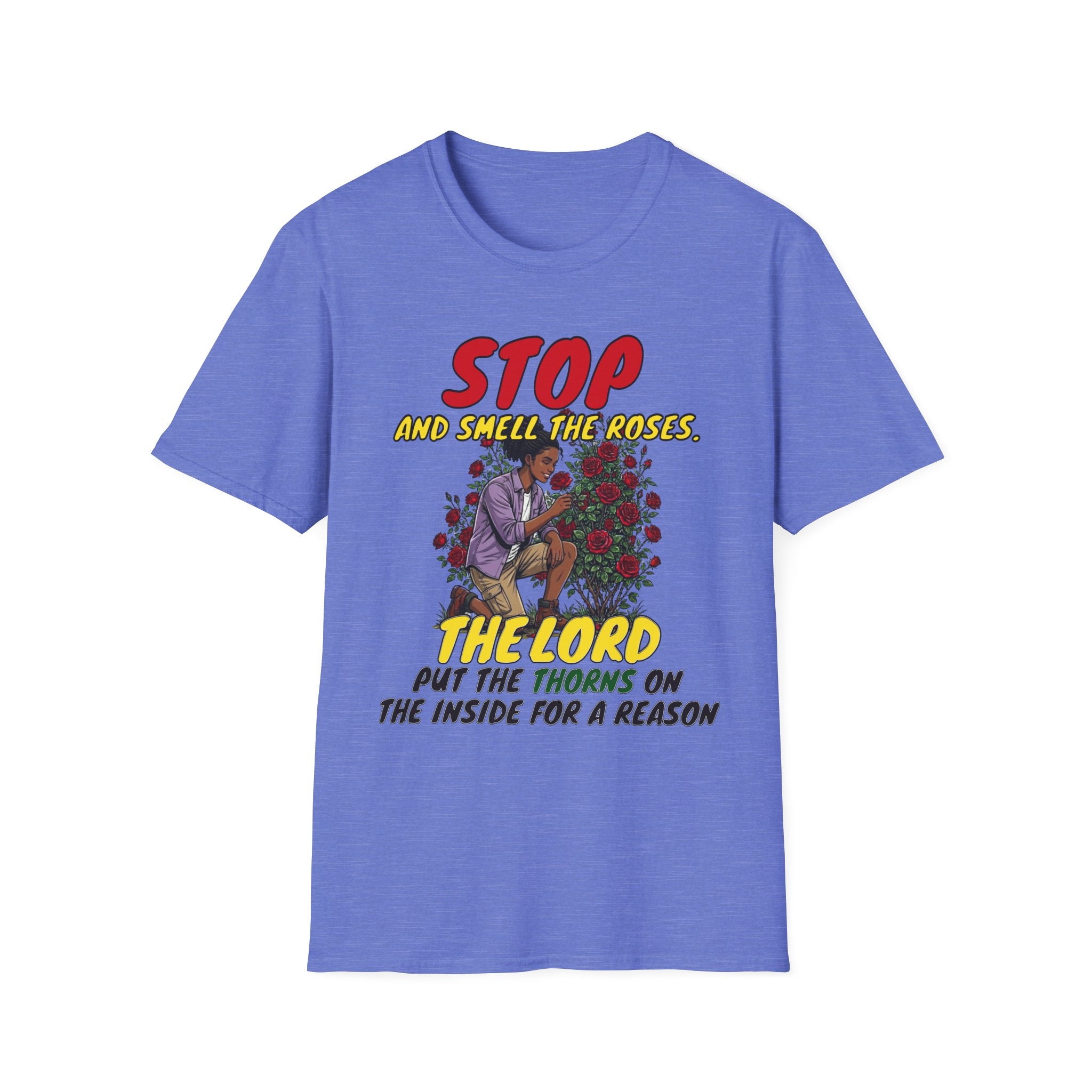 "Stop and Smell the Roses" - Faith Based Christian Inspirational Tee - Girls / Women 4A