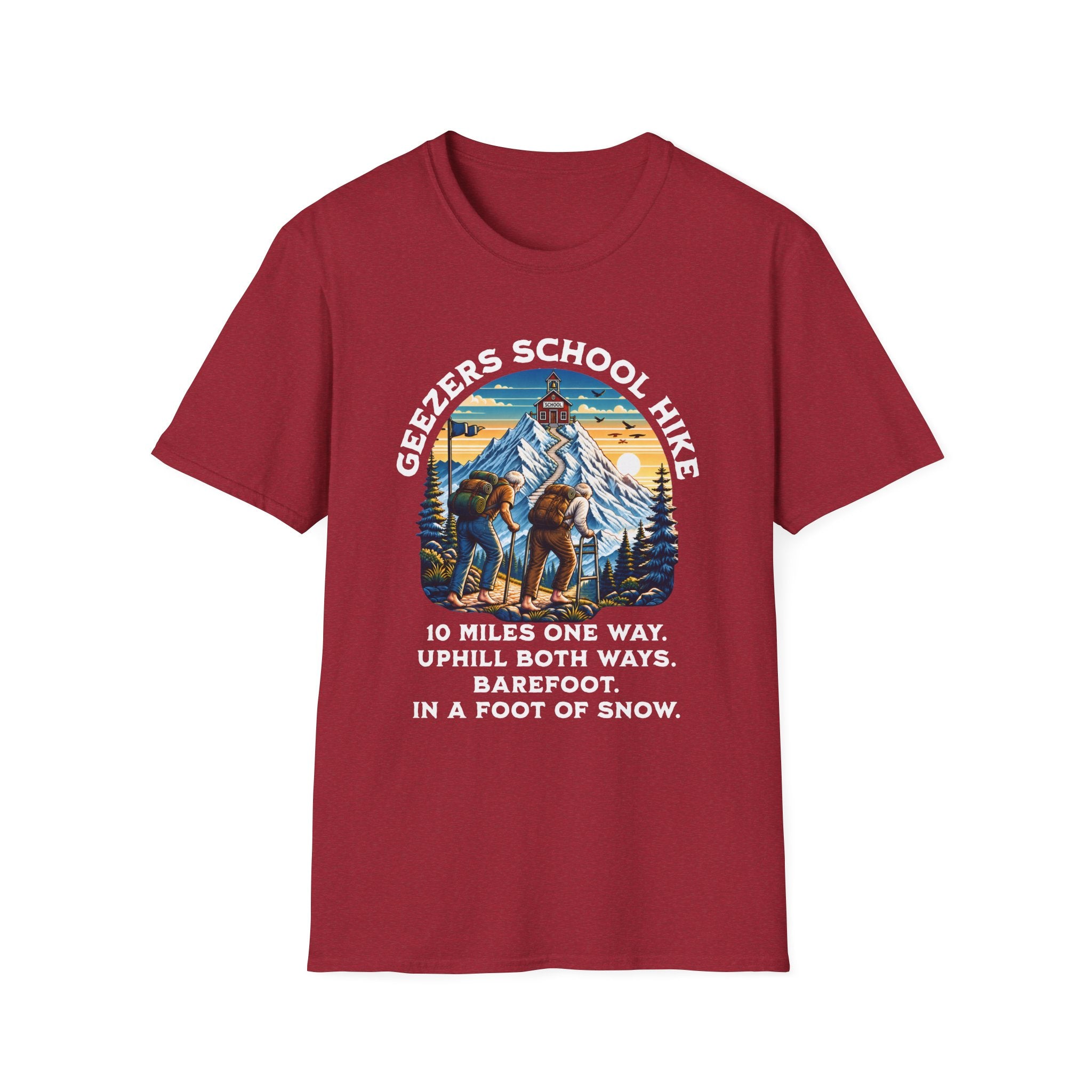 'Geezers School Hike' Mountain Vintage Graphic Tee