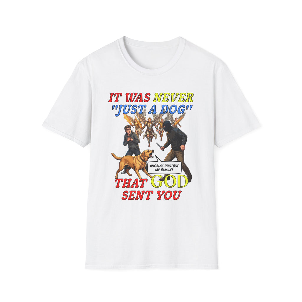 Dog Lovers "It Was Never Just A Dog" Faith Based Dog Lovers T-Shirt.