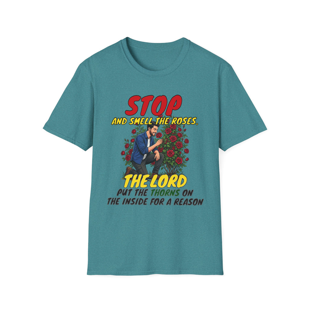 "Stop and Smell the Roses" - Faith Based Christian Inspirational Tee - Boys / Men 2A