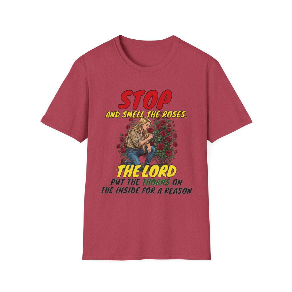 "Stop and Smell the Roses" - Faith Based Christian Inspirational Tee - Girls / Women 1A