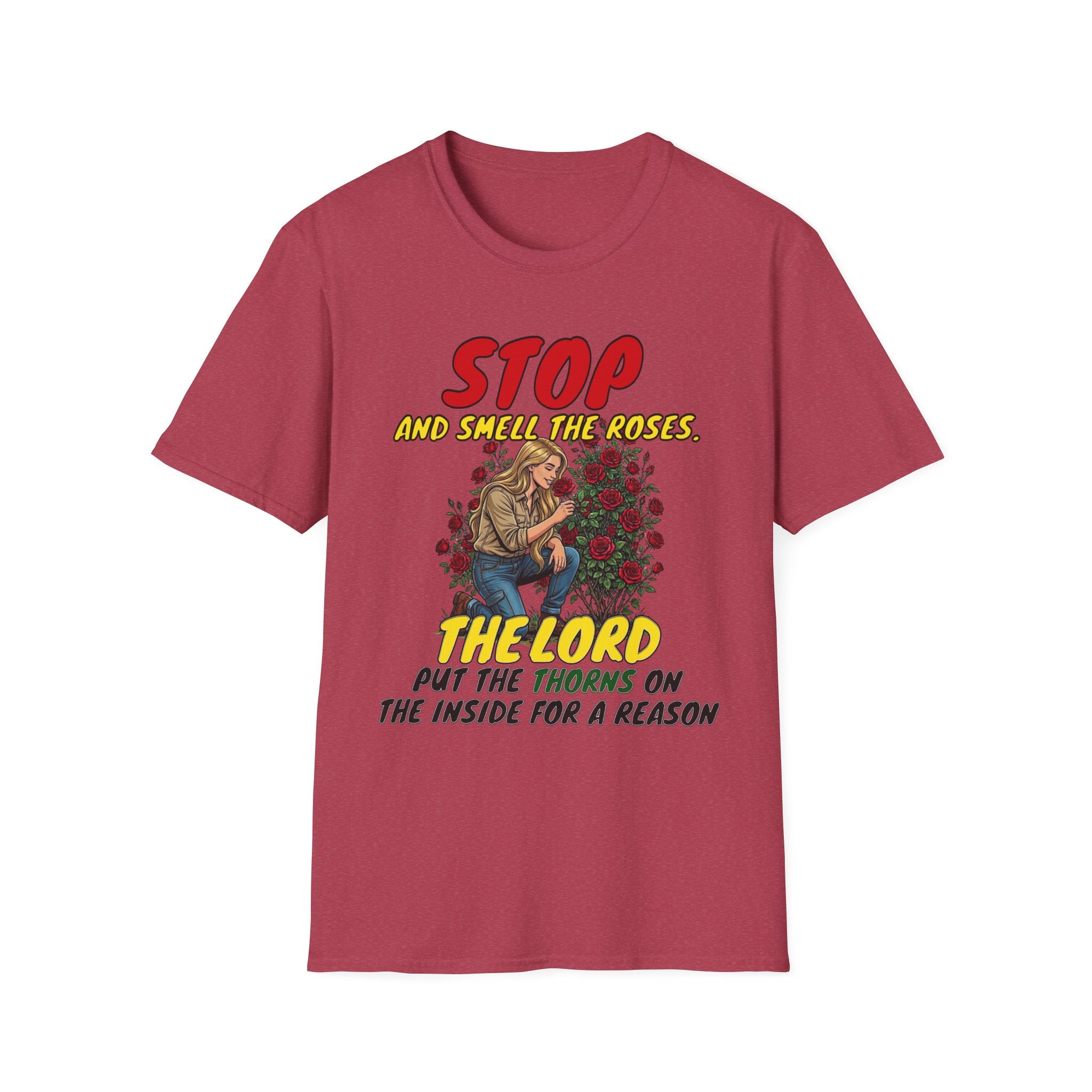 "Stop and Smell the Roses" - Faith Based Christian Inspirational Tee - Girls / Women 1A
