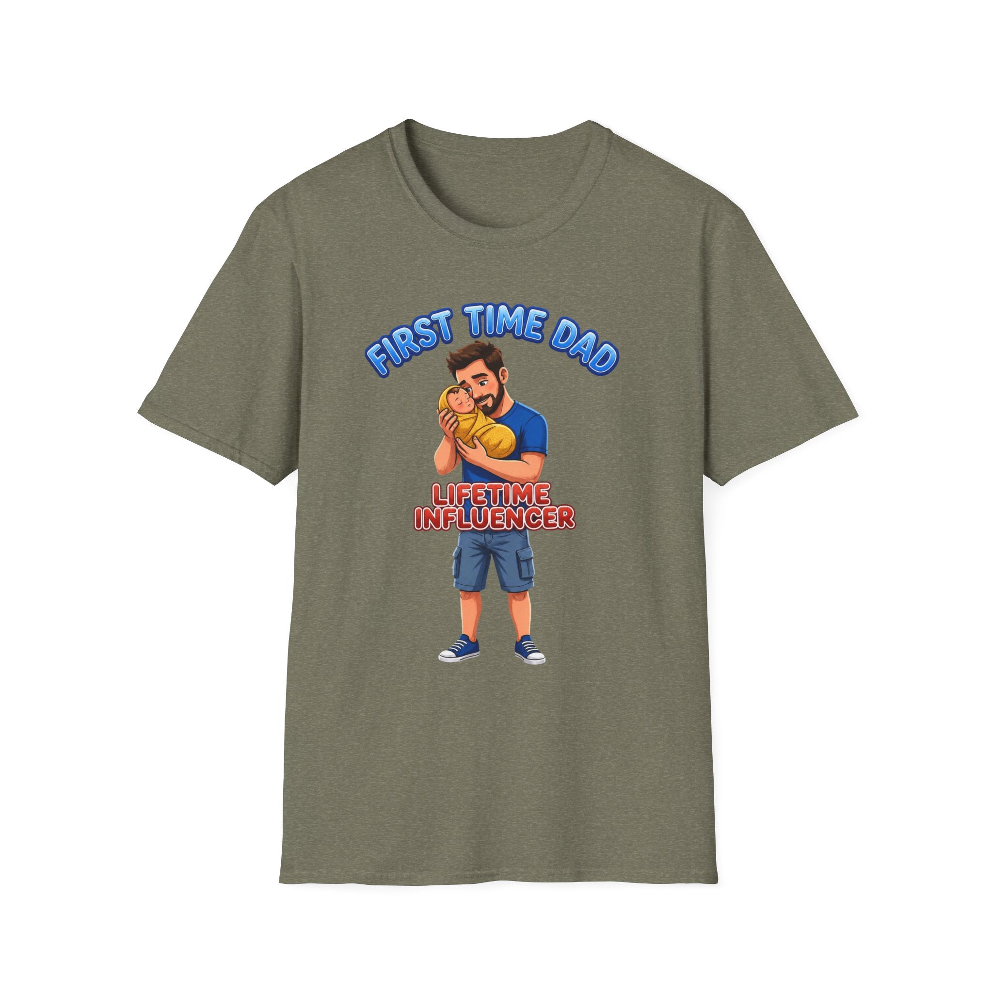 "First Time Dad – Lifetime Influencer" Fathers Day Gift T-Shirt