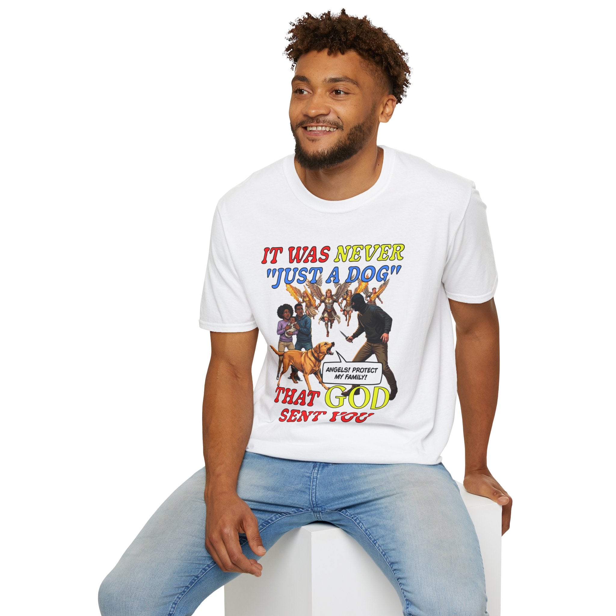 Dog Lovers "It Was Never Just A Dog" Faith Based Dog Lovers T-Shirt.