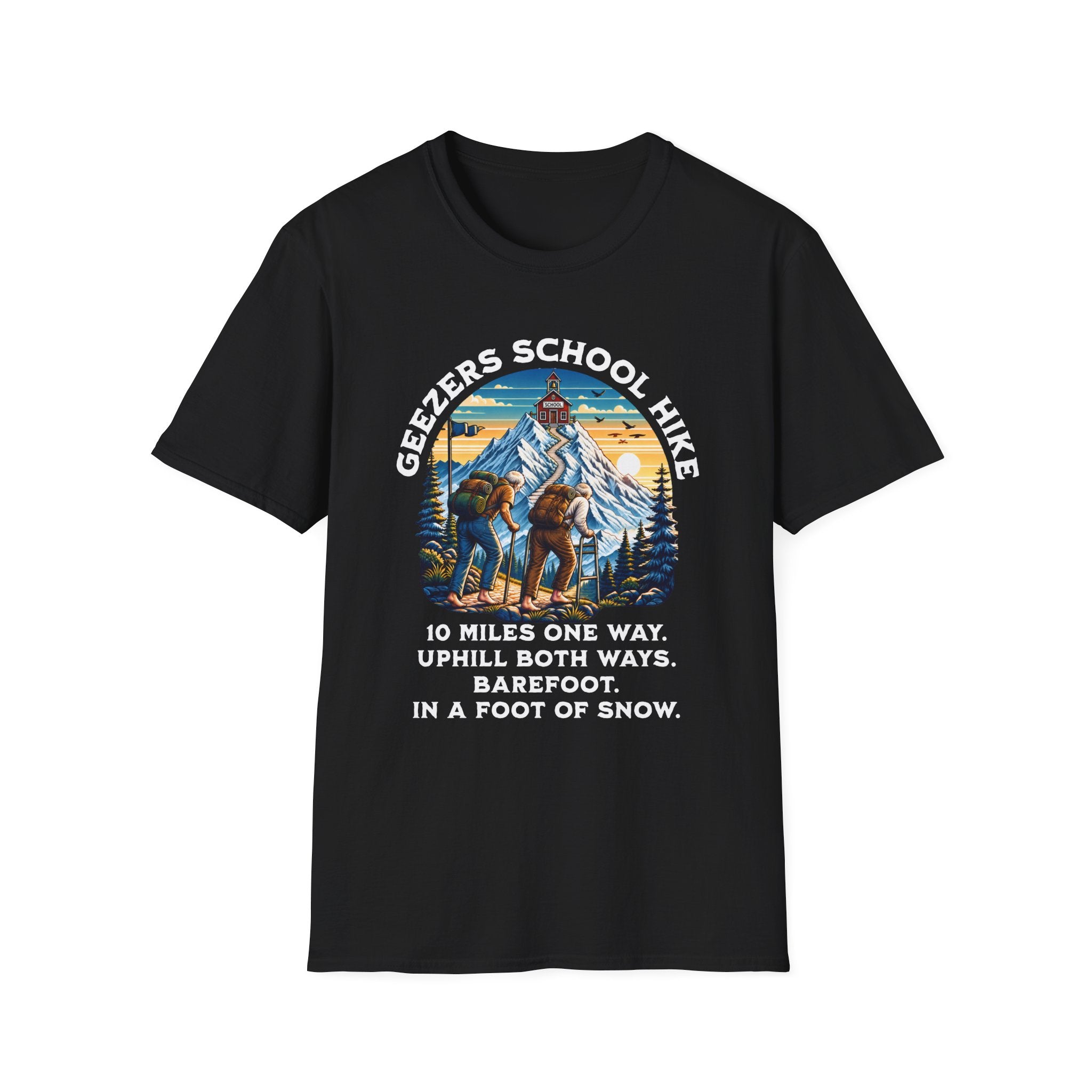 'Geezers School Hike' Mountain Vintage Graphic Tee