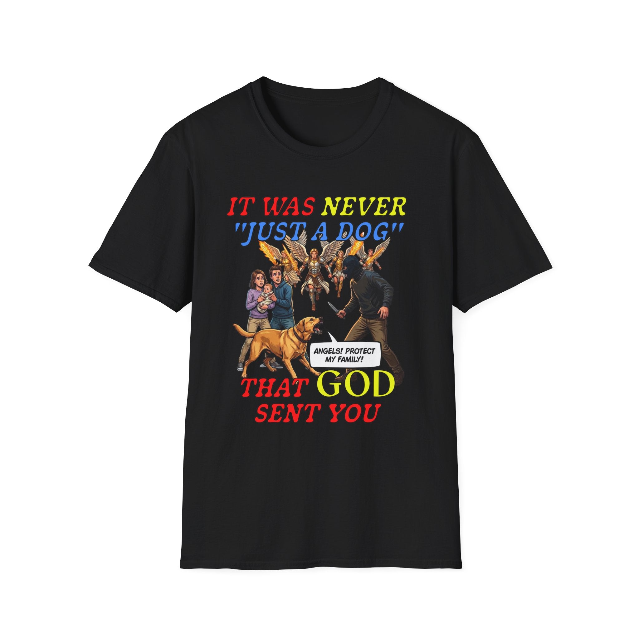 Dog Lovers "It Was Never Just A Dog" Faith Based Dog Lovers T-Shirt.