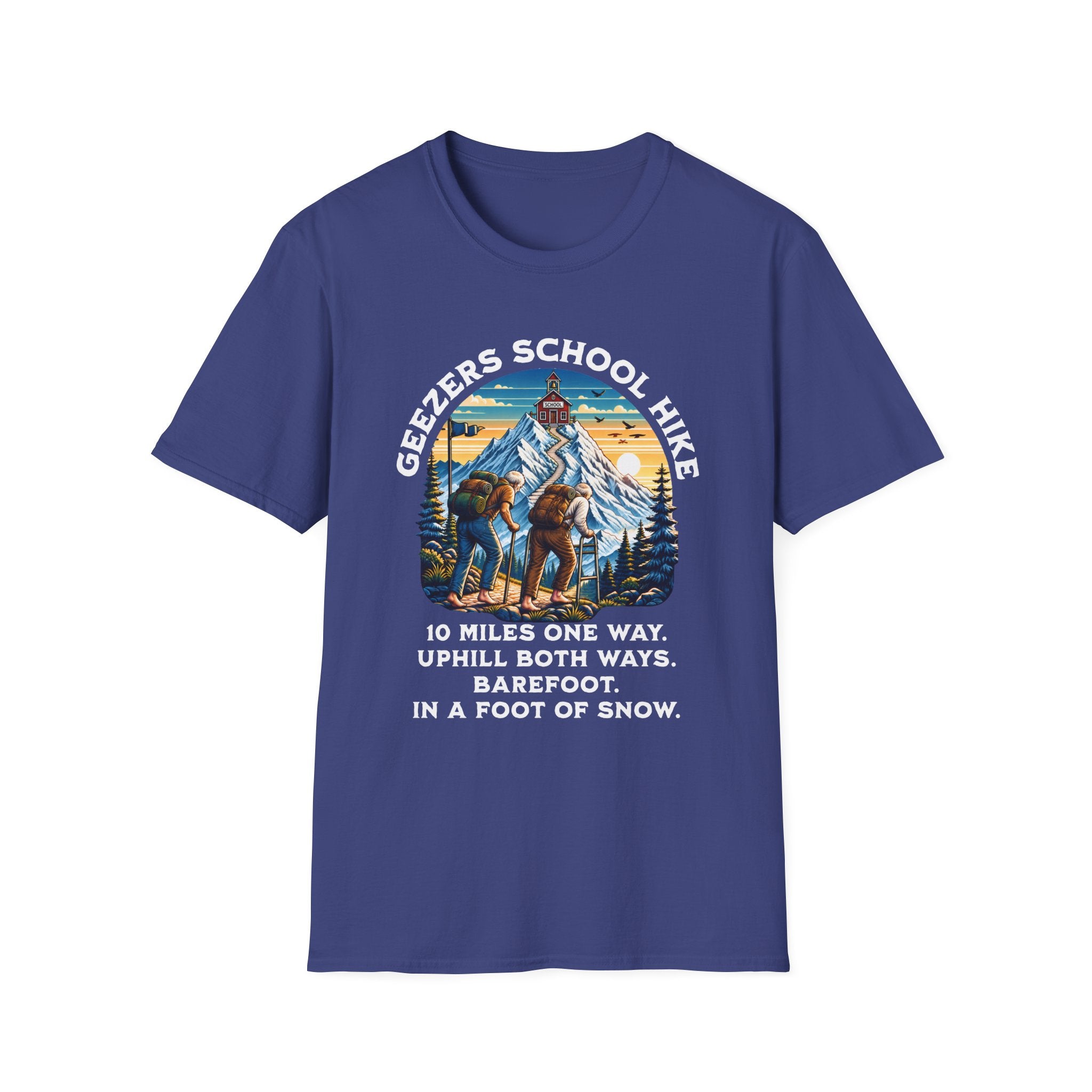 'Geezers School Hike' Mountain Vintage Graphic Tee