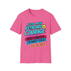 “Social Media Keyboard Courage” Graphic Tee (Be Kind Message) - T-Shirt    (AI Generated Human Mock-Ups)