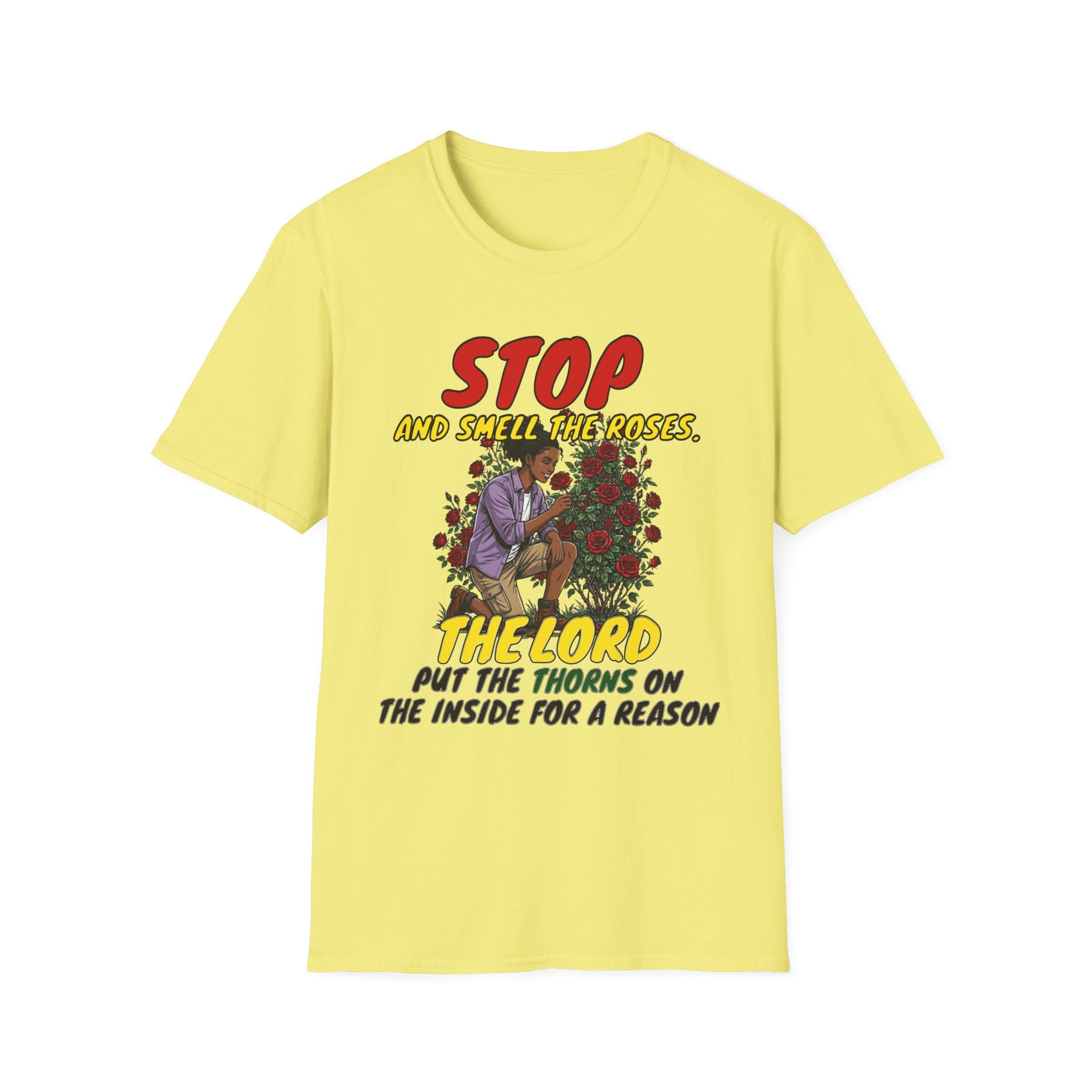 "Stop and Smell the Roses" - Faith Based Christian Inspirational Tee - Girls / Women 4A